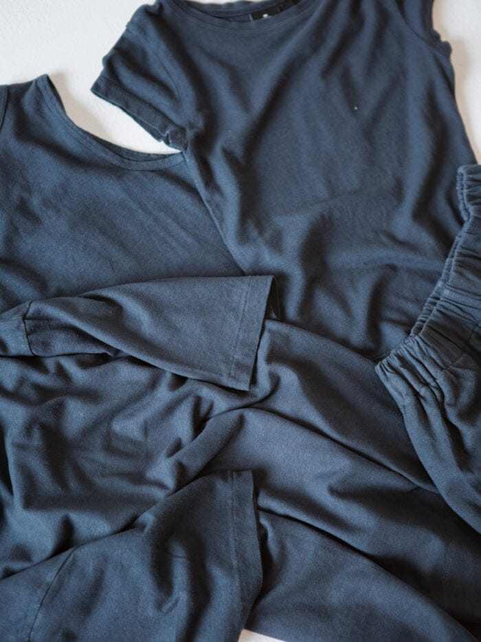 Hemp Cap Sleeve Tee - Petrol