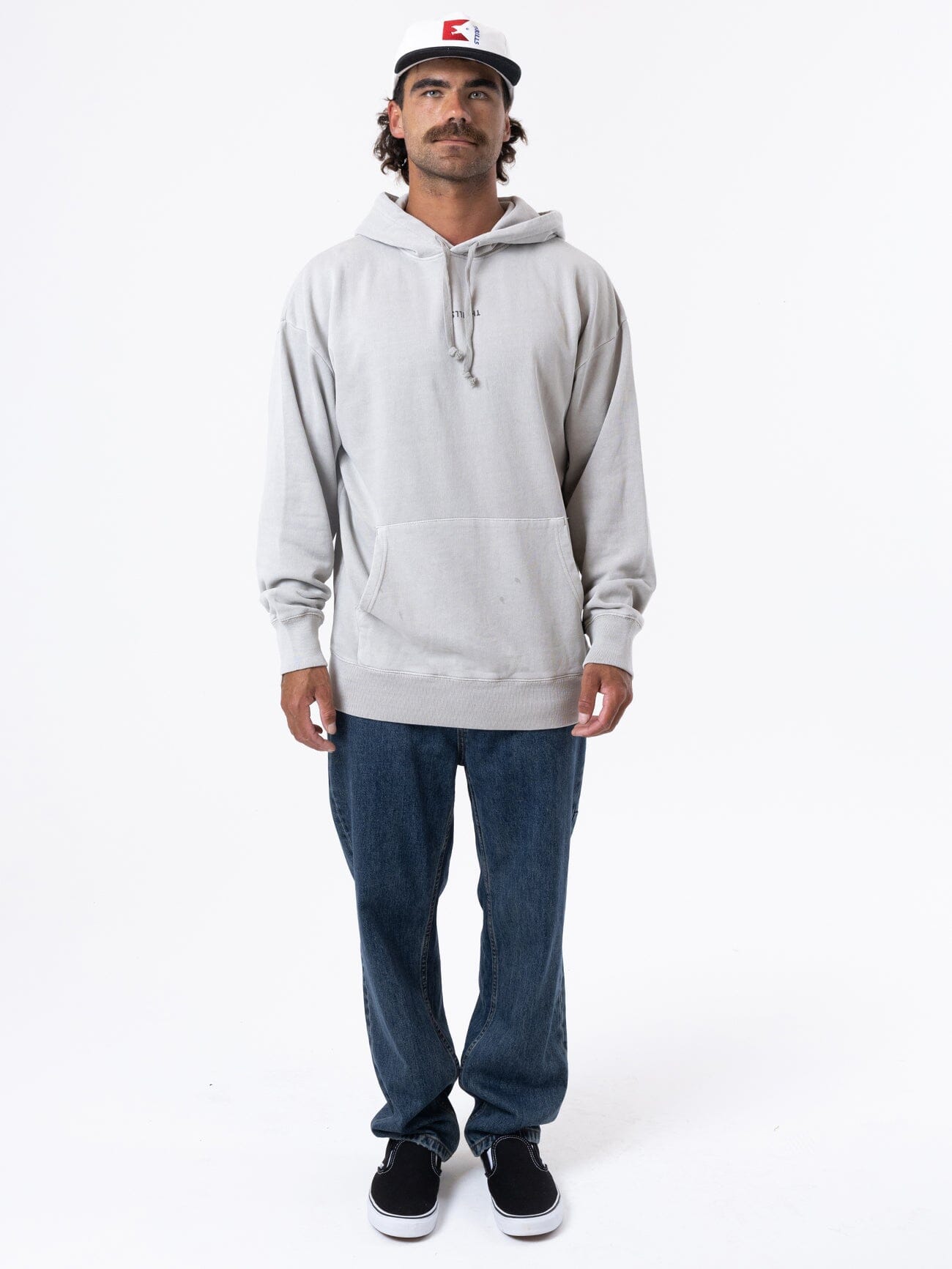 Minimal Thrills Slouch Pull On Hood - Oyster Grey