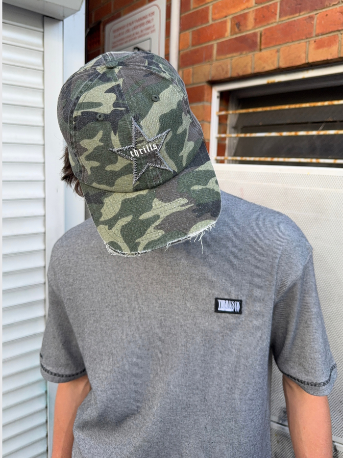 Big Star Camo 6 Panel Cap - Army Green Deep Woods Camo
