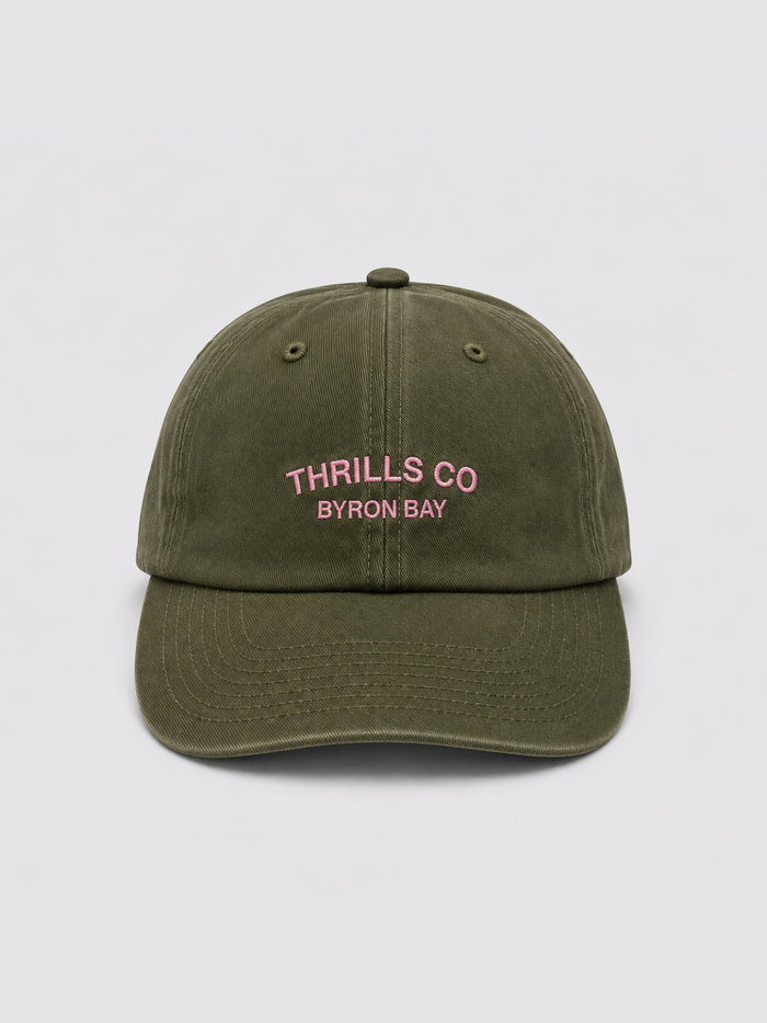Thrills Co 6 Panel Cap - Army Green