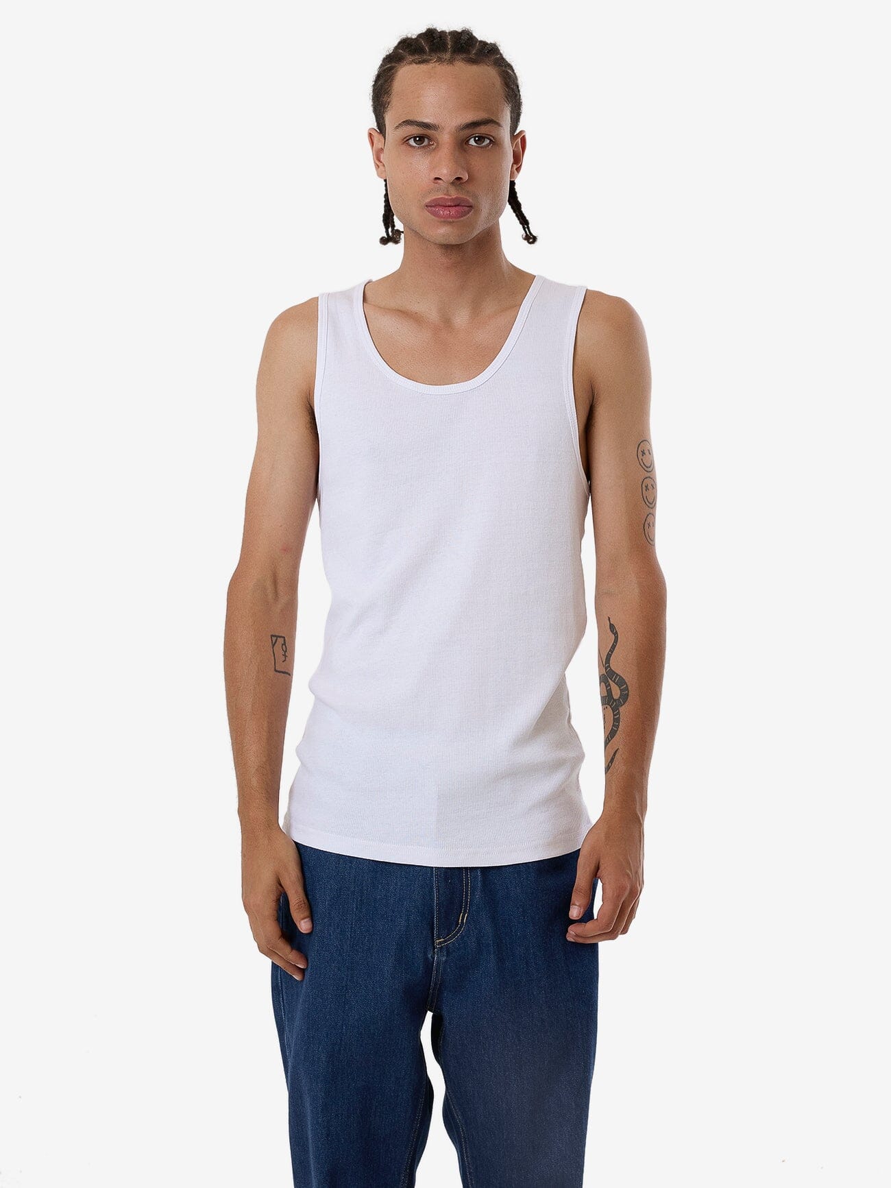 Endless Rib Tank - White XS