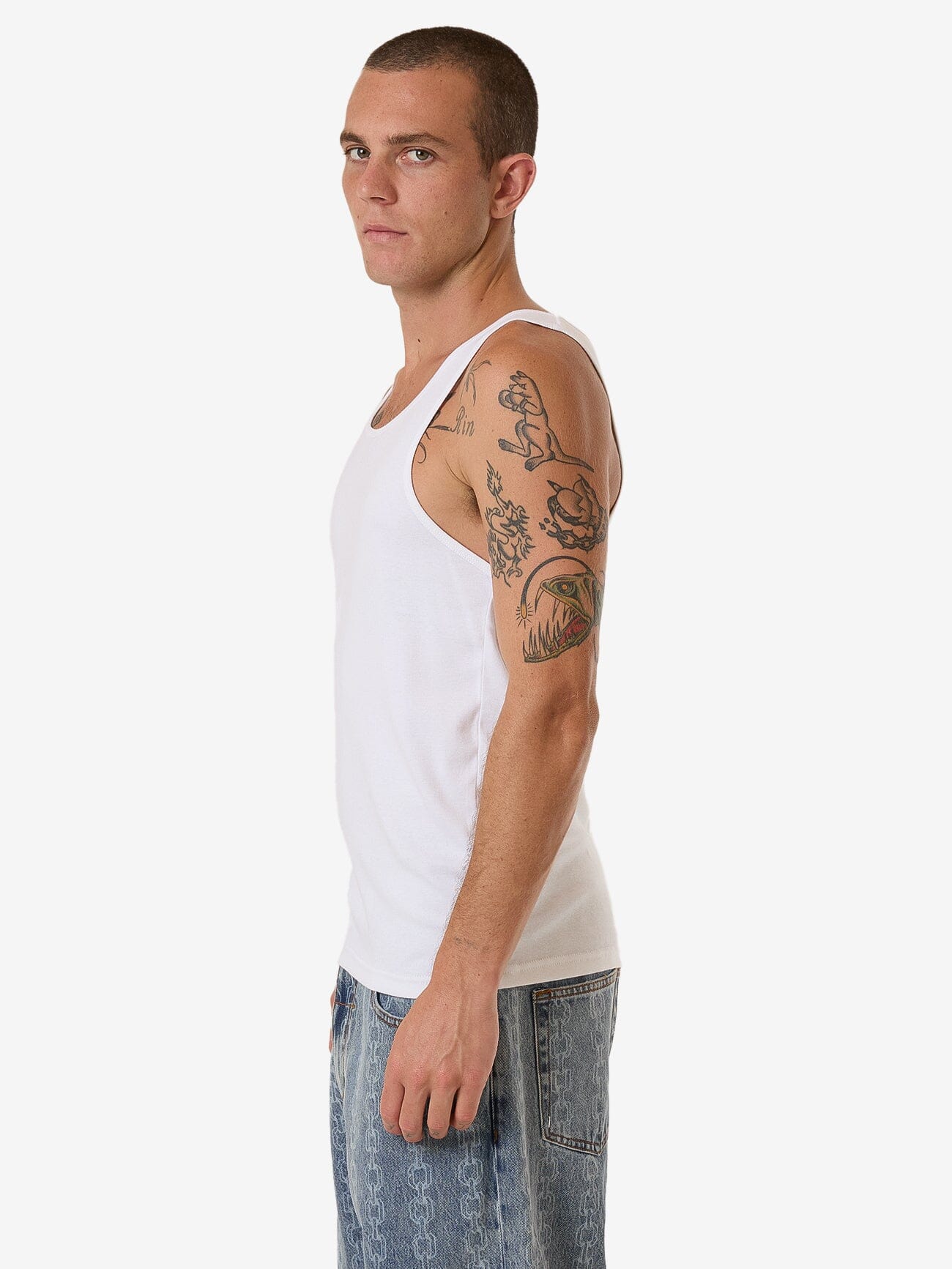 Endless Rib Tank - White XS