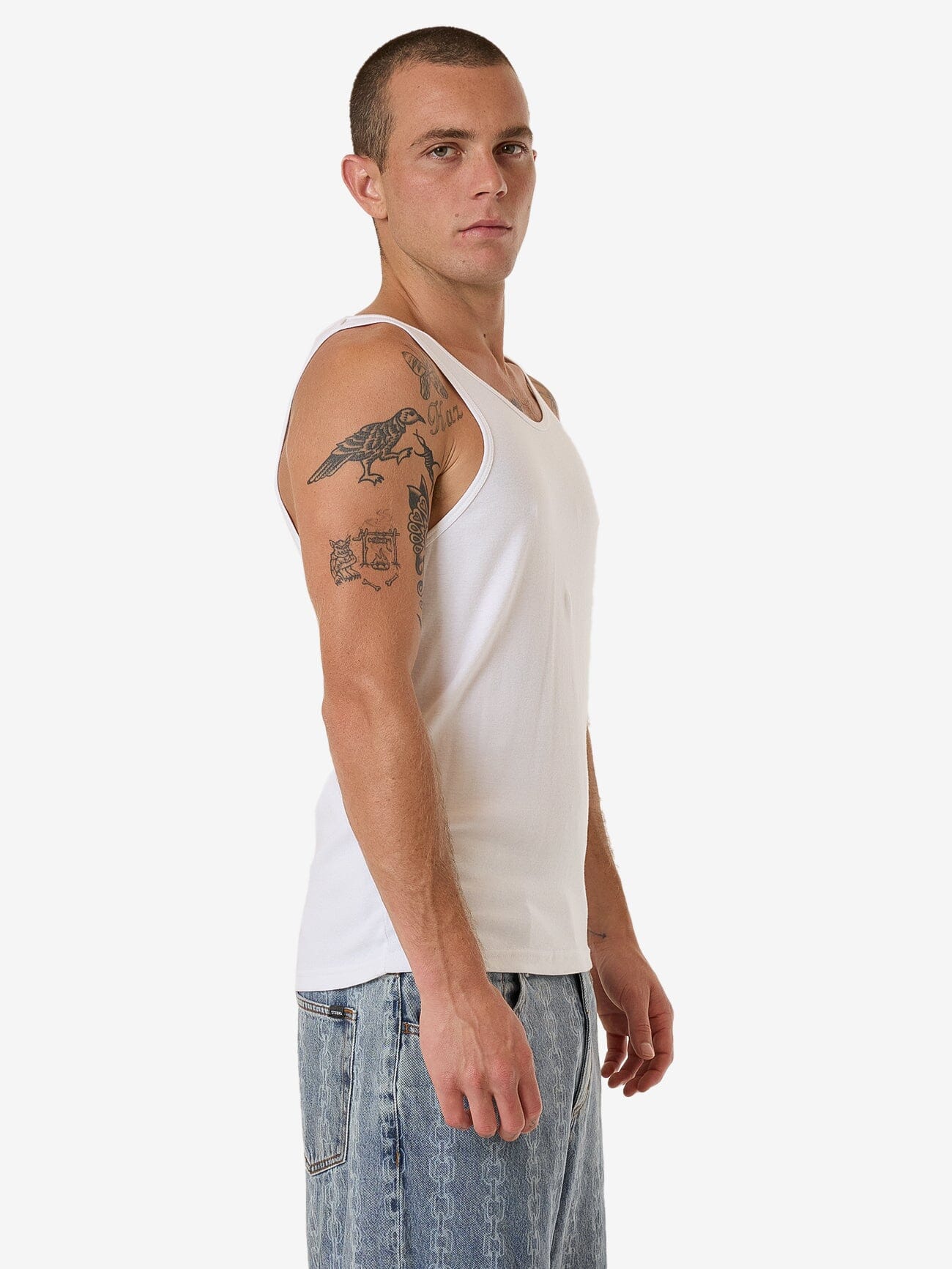 Endless Rib Tank - White XS