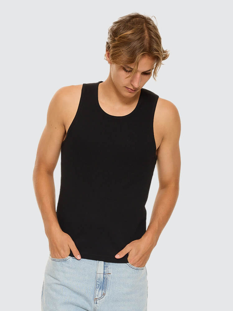 Endless Rib Tank - Black