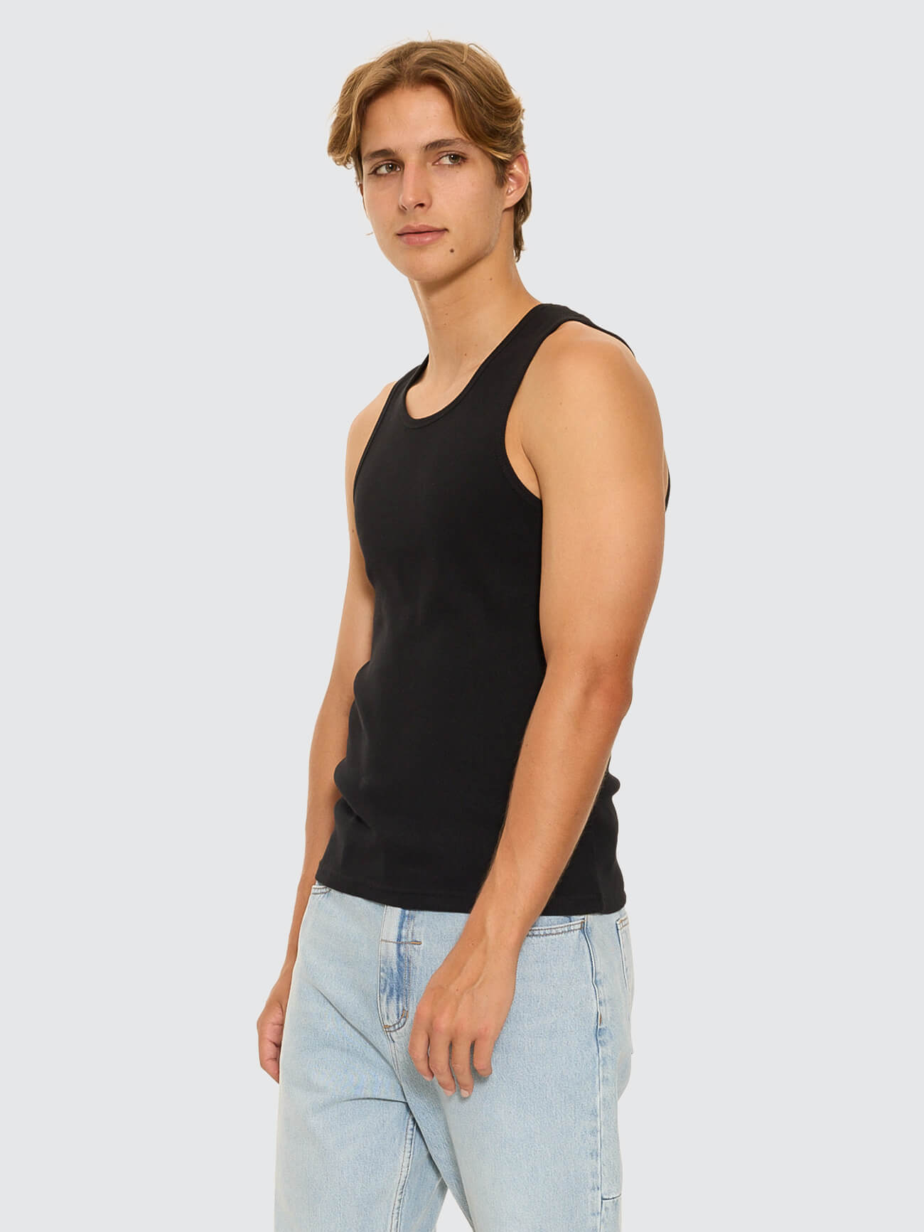 Endless Rib Tank - Black XS