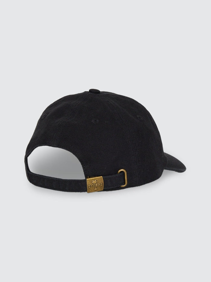 Minimal Thrills 6 Panel Cap - Washed Black