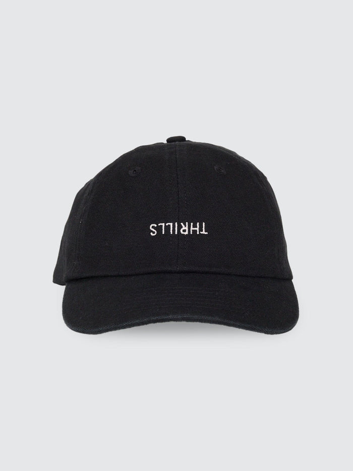 Minimal Thrills 6 Panel Cap - Washed Black