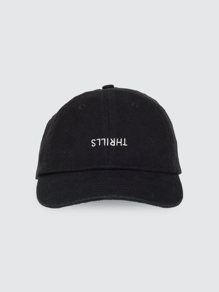 Minimal Thrills 6 Panel Cap - Washed Black