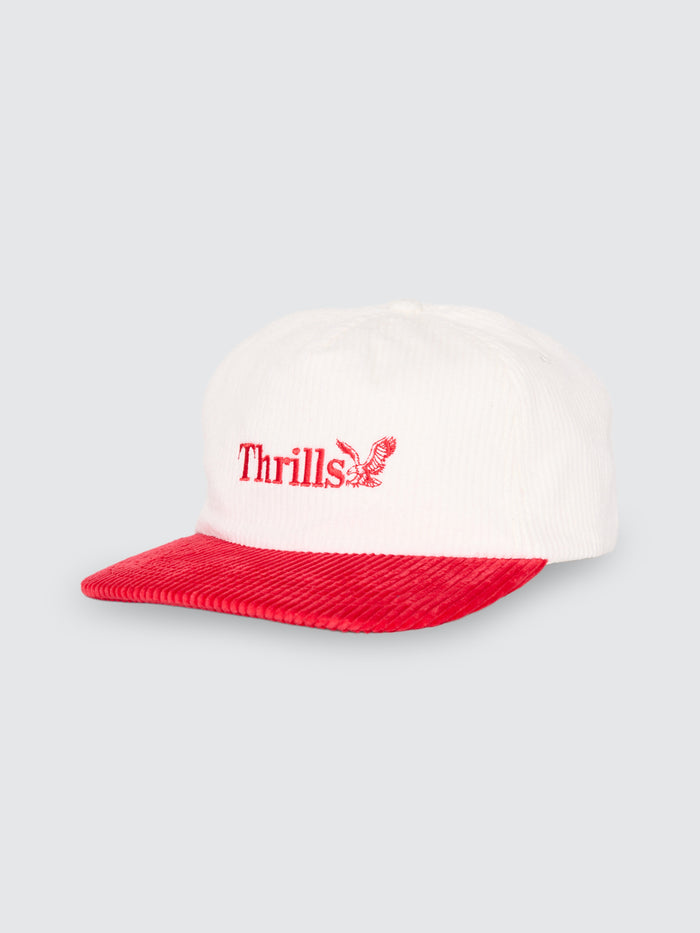 Thrills Workwear 5 Panel Cap - Racing Red - Tofu