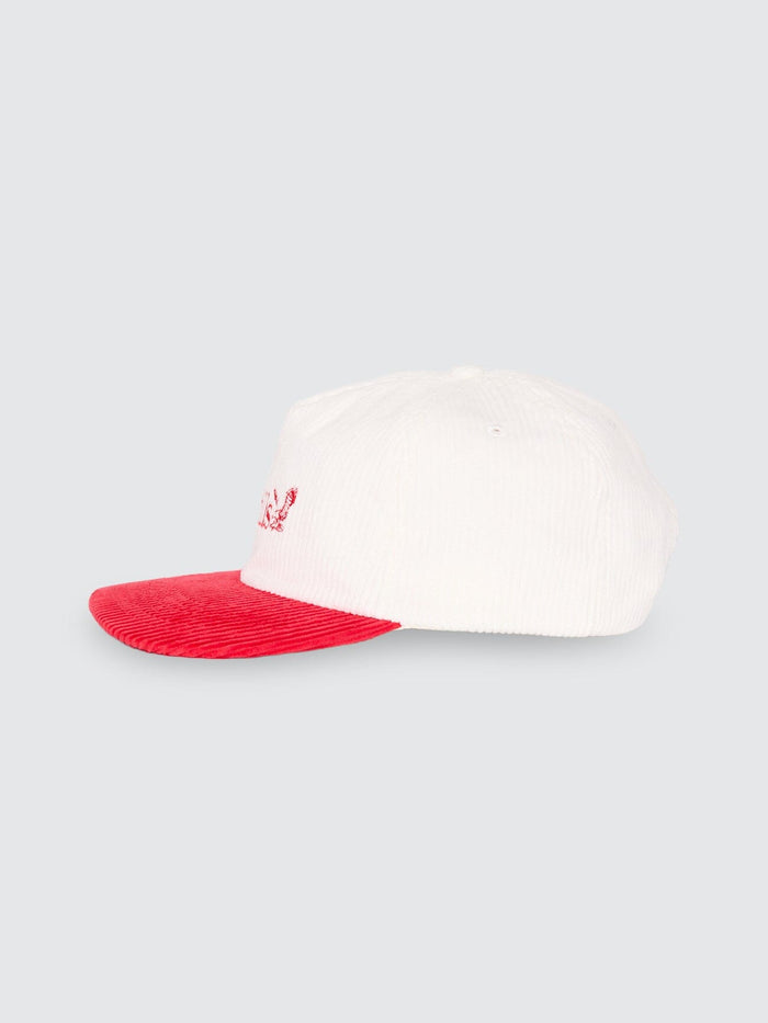 Thrills Workwear 5 Panel Cap - Racing Red - Tofu