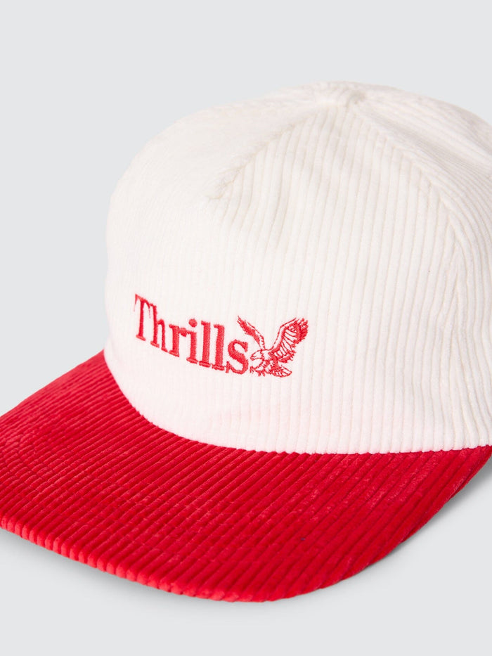 Thrills Workwear 5 Panel Cap - Racing Red - Tofu