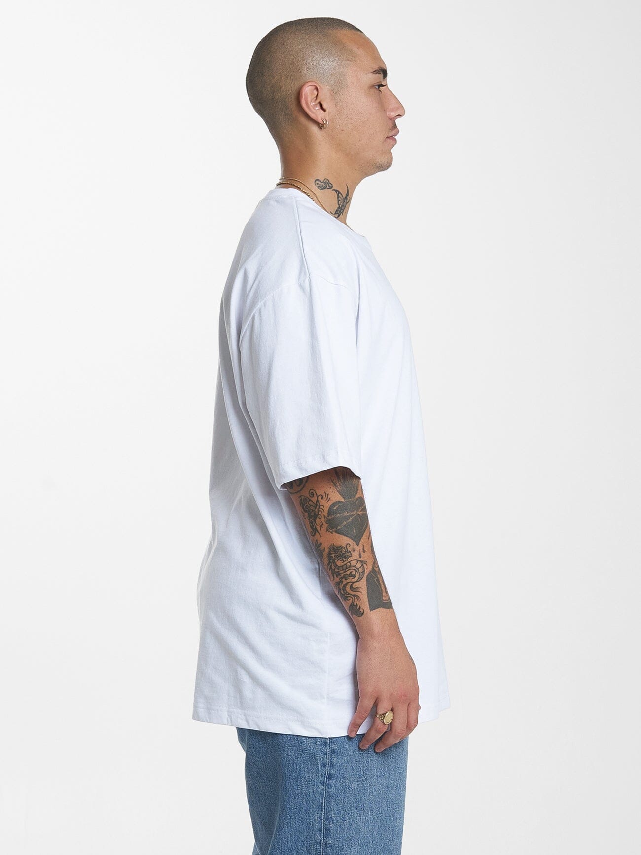 Thrills Military Oversize Fit Tee - White