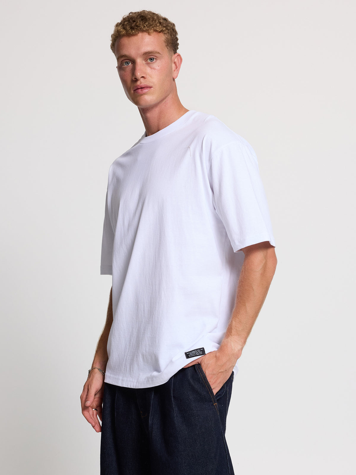 Thrills Military Oversize Fit Tee - White