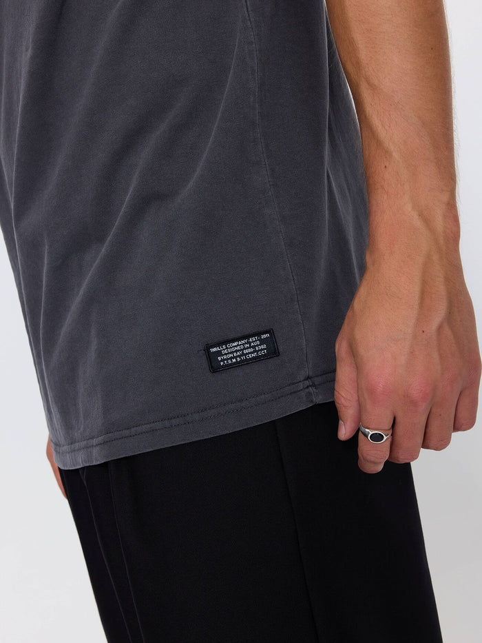 Thrills Military Oversize Fit Tee - Dark Charcoal XS