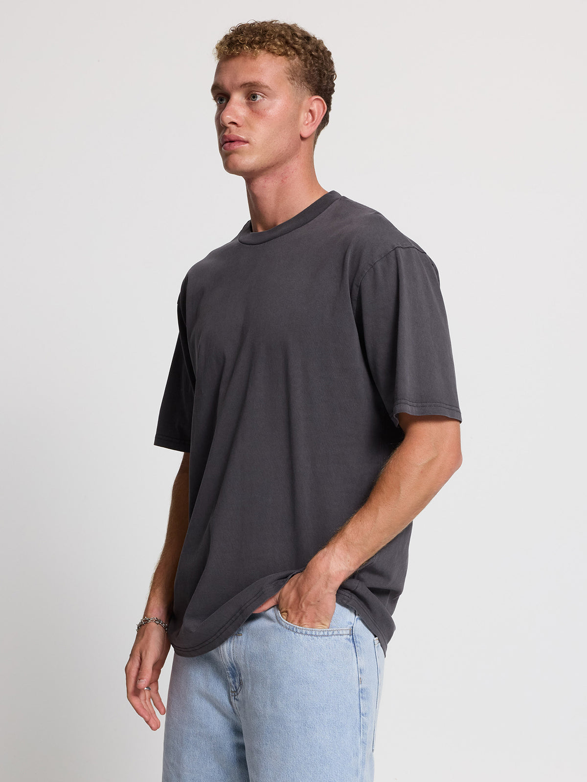 Thrills Military Oversize Fit Tee - Dark Charcoal