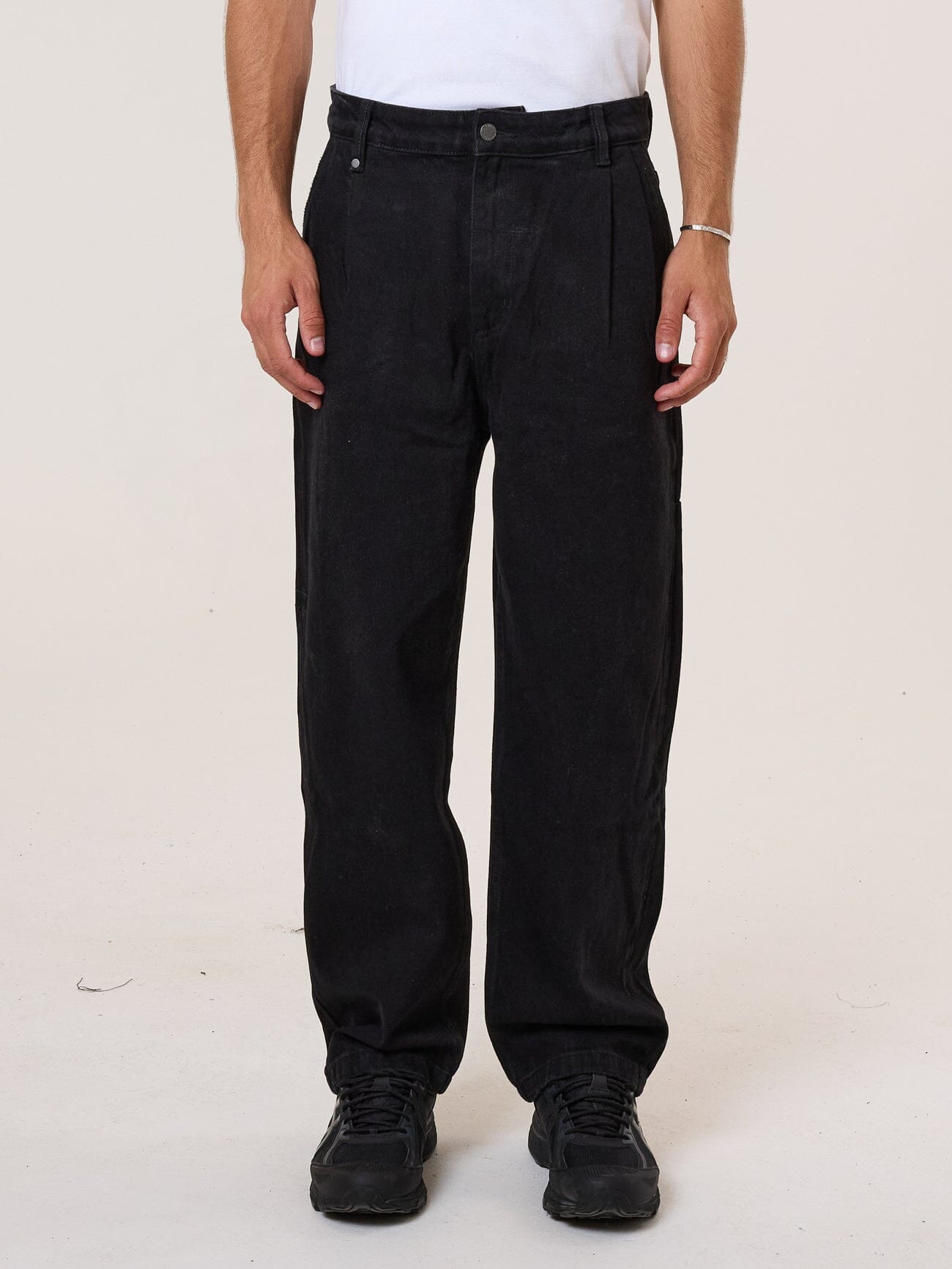 Big Slacker Pleated Jean - Black Rinse