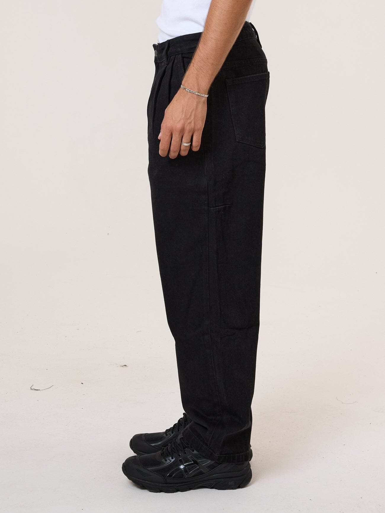 Big Slacker Pleated Jean - Black Rinse