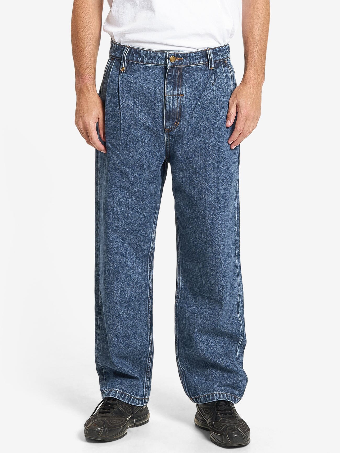 Big Slacker Pleated Jean - Worn In Blue