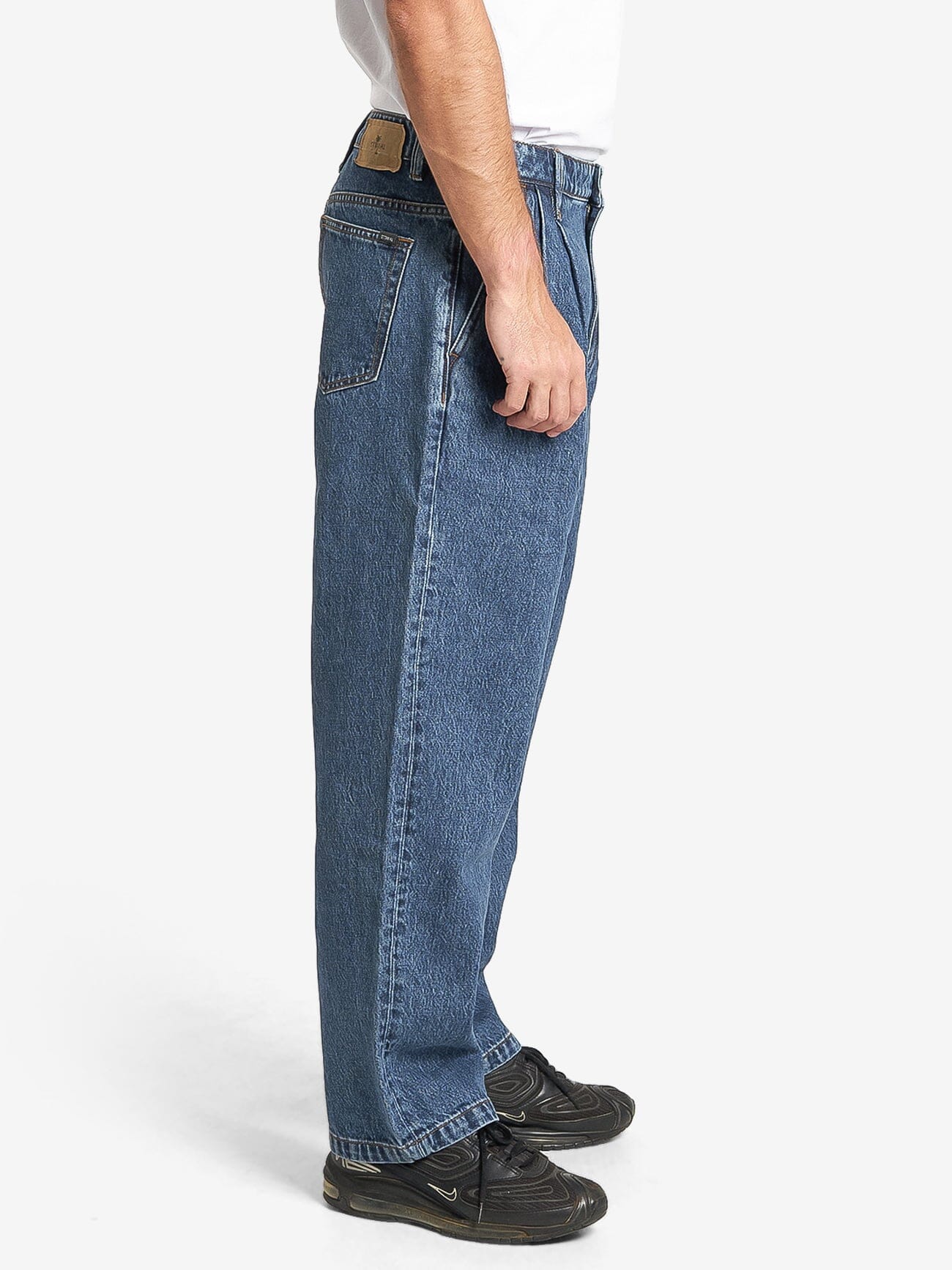 Big Slacker Pleated Jean - Worn In Blue