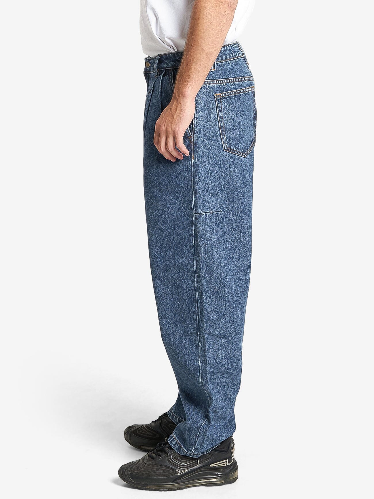 Big Slacker Pleated Jean - Worn In Blue