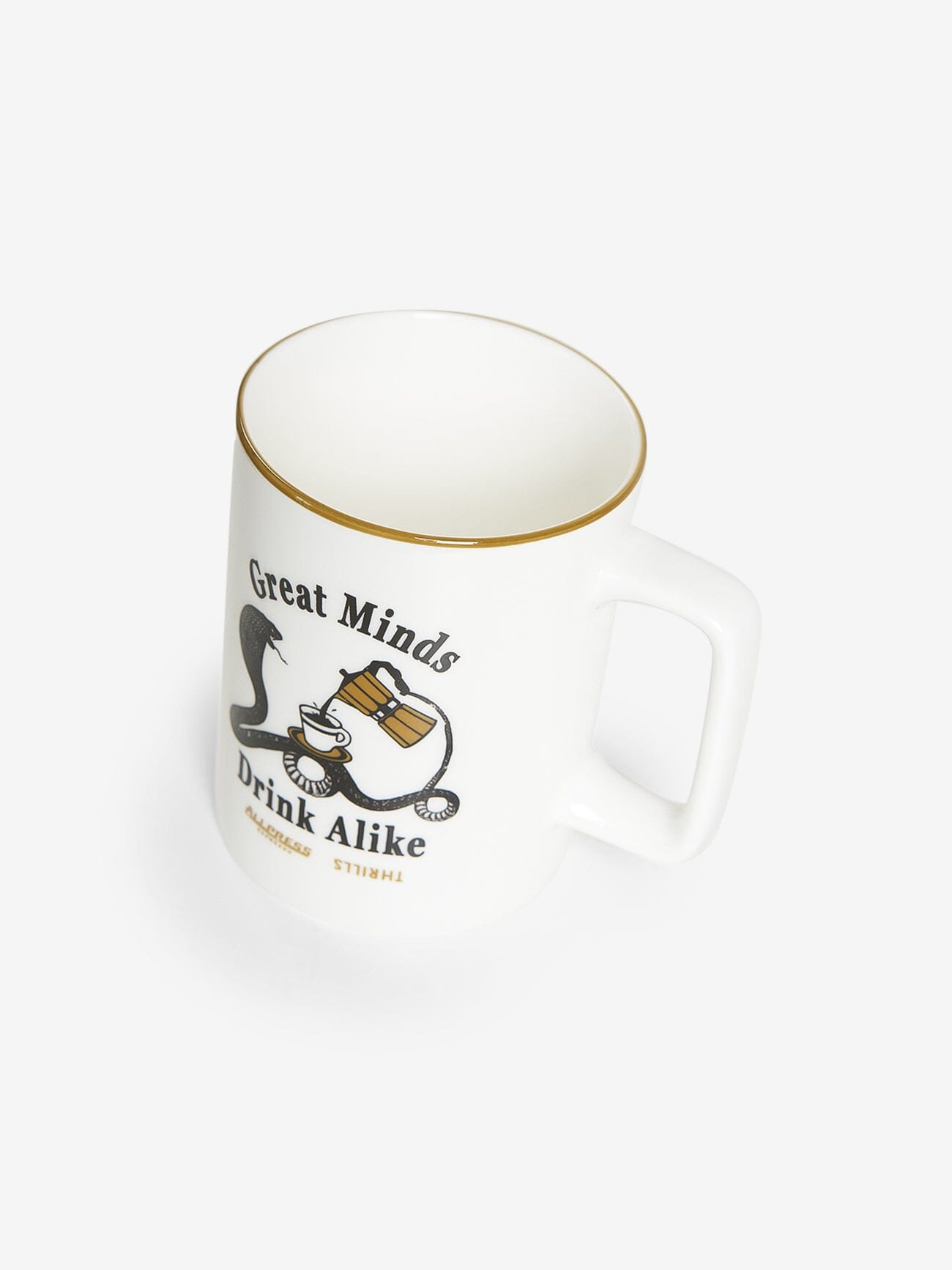 Allpress X Thrills Great Minds Drink Alike Ceramic Mug - White