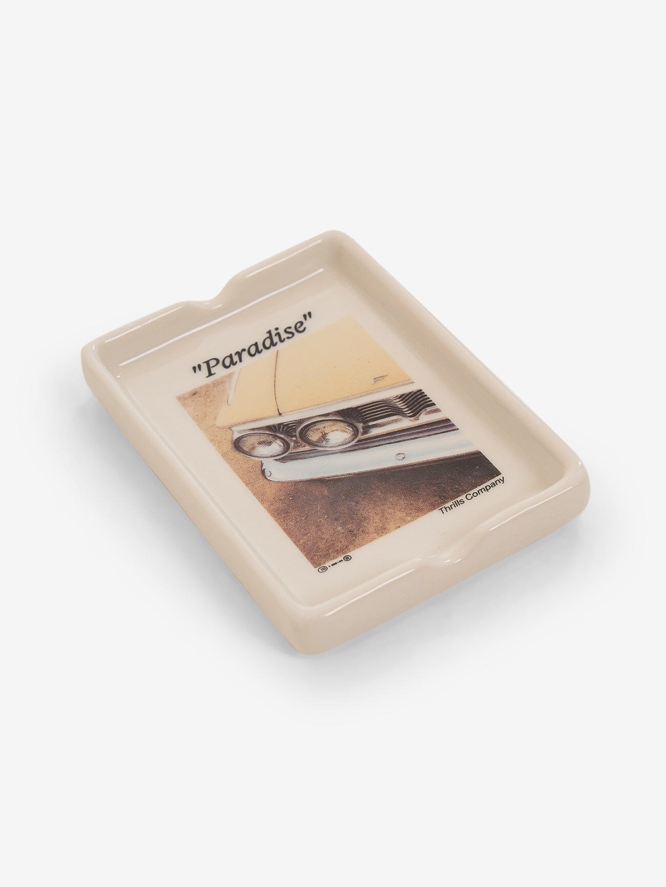 Paradise Waiting Ceramic Ash Tray - White One Size