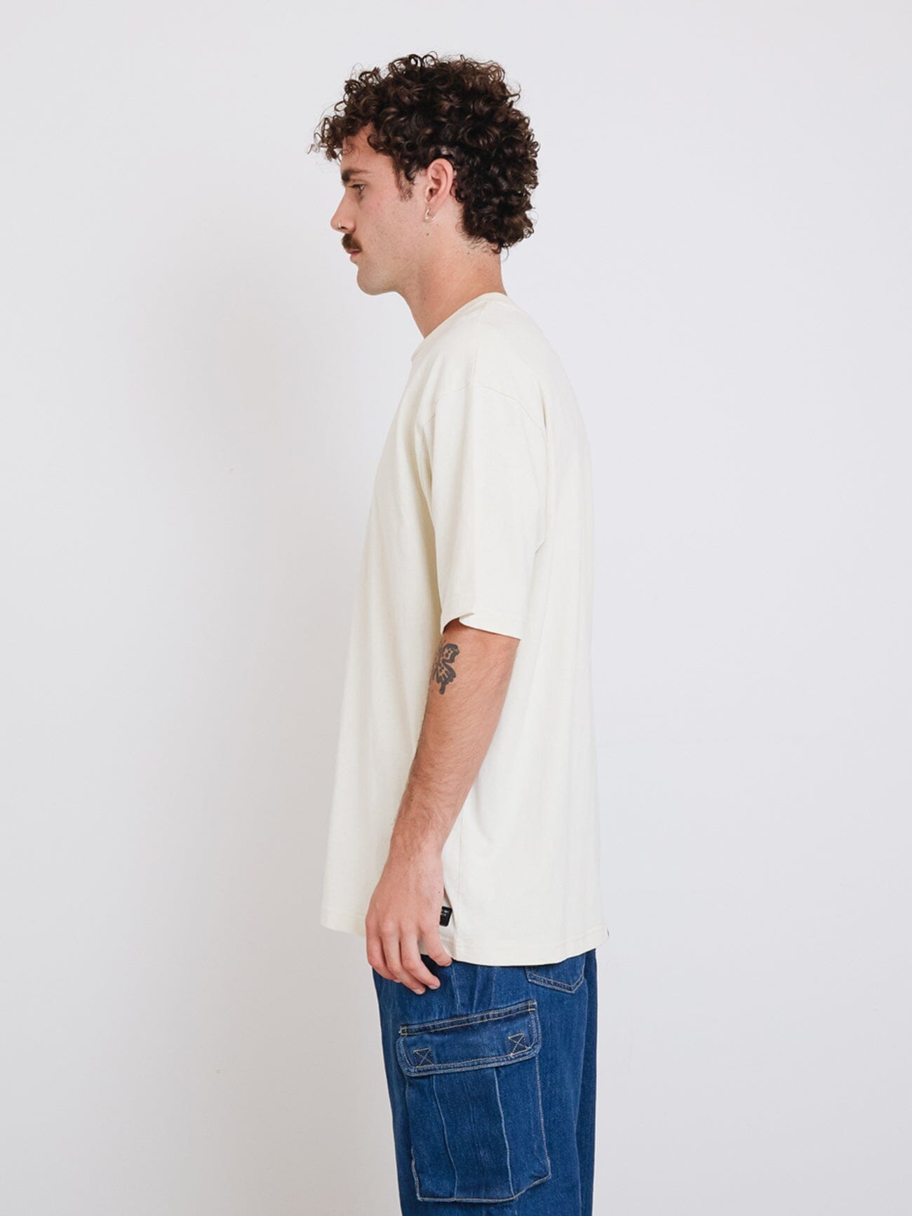 Thrills Military Oversize Fit Tee - Heritage White