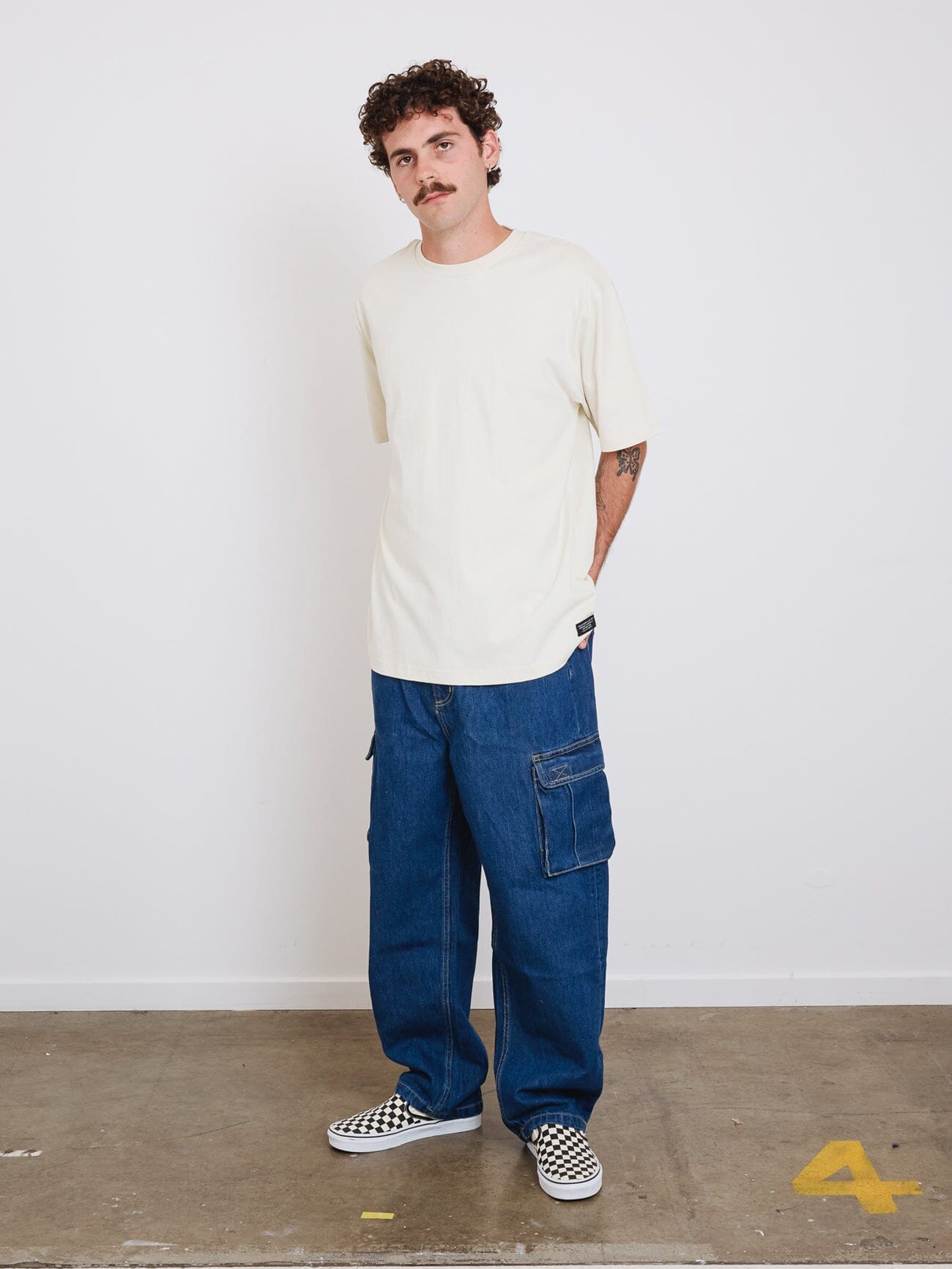 Thrills Military Oversize Fit Tee - Heritage White