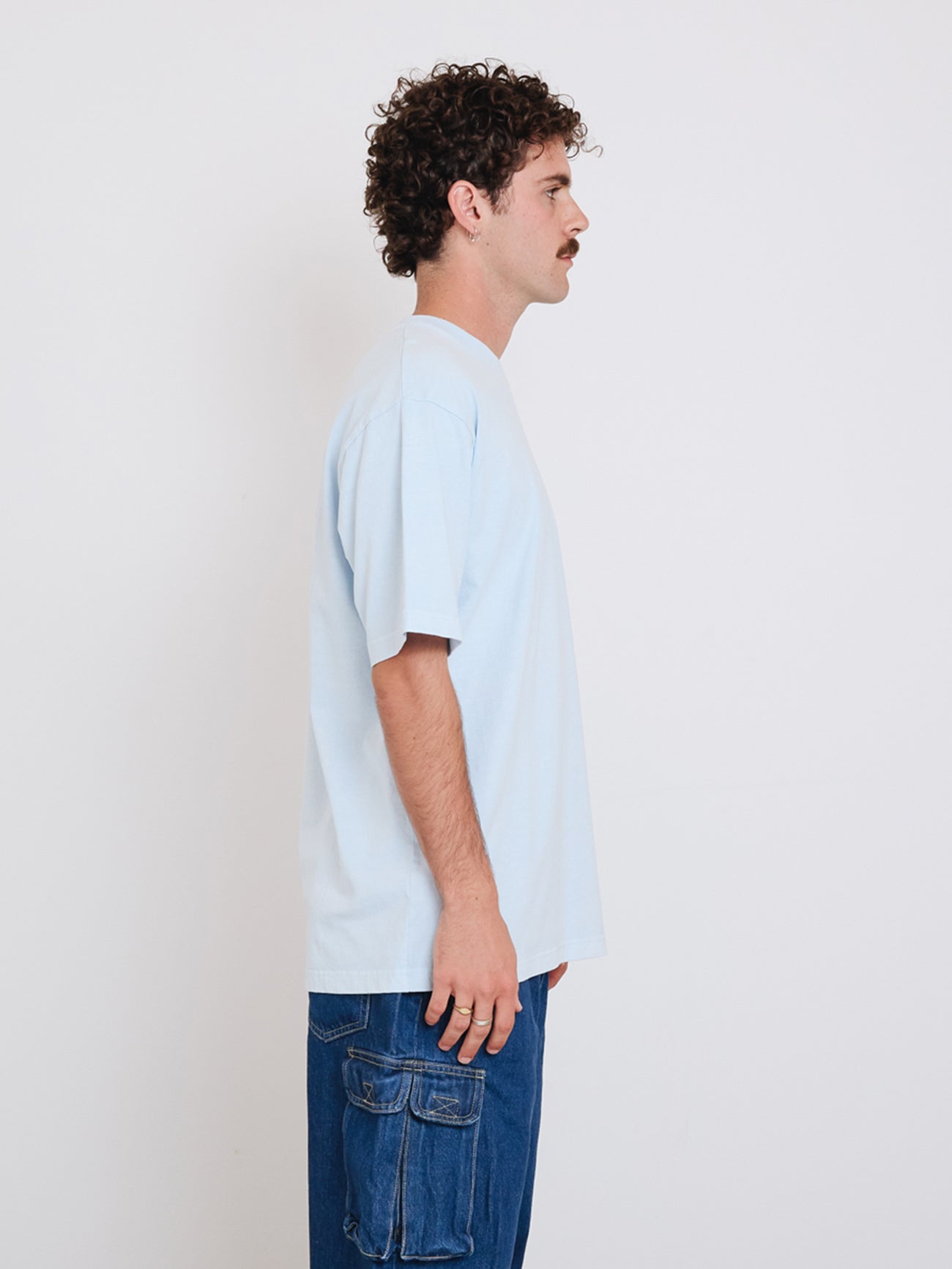 Thrills Military Oversize Fit Tee - Baby Blue