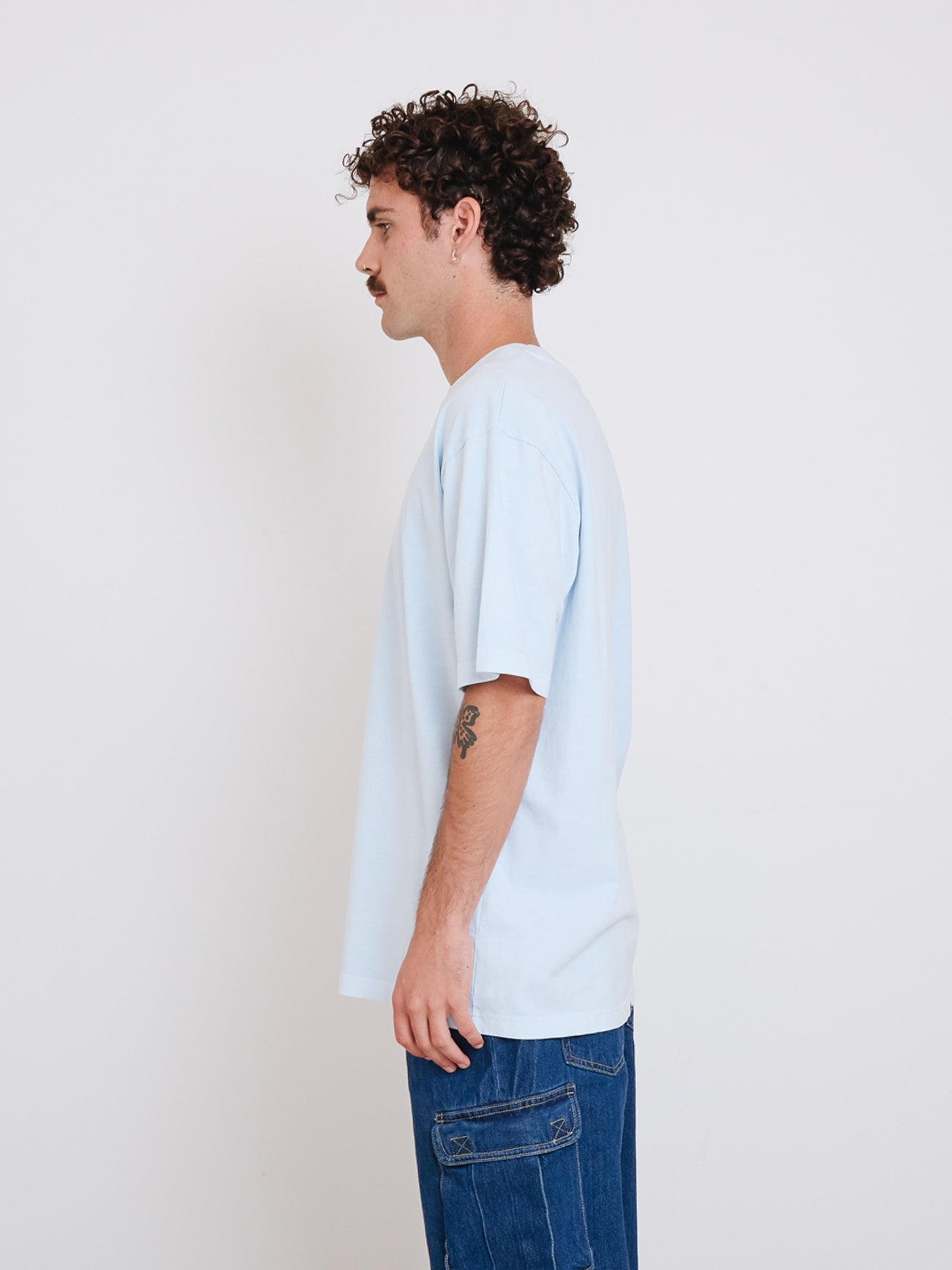 Thrills Military Oversize Fit Tee - Baby Blue