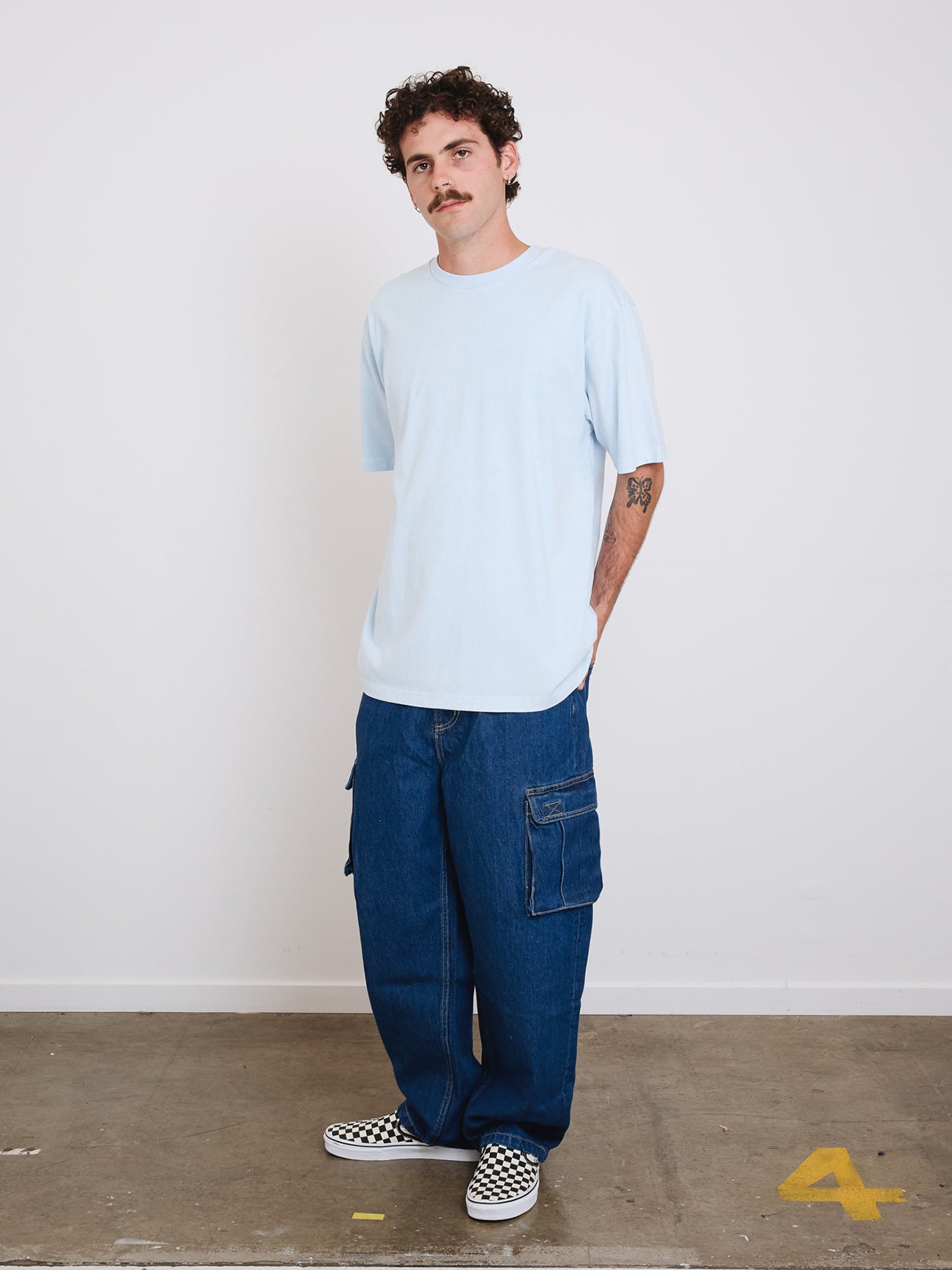 Thrills Military Oversize Fit Tee - Baby Blue