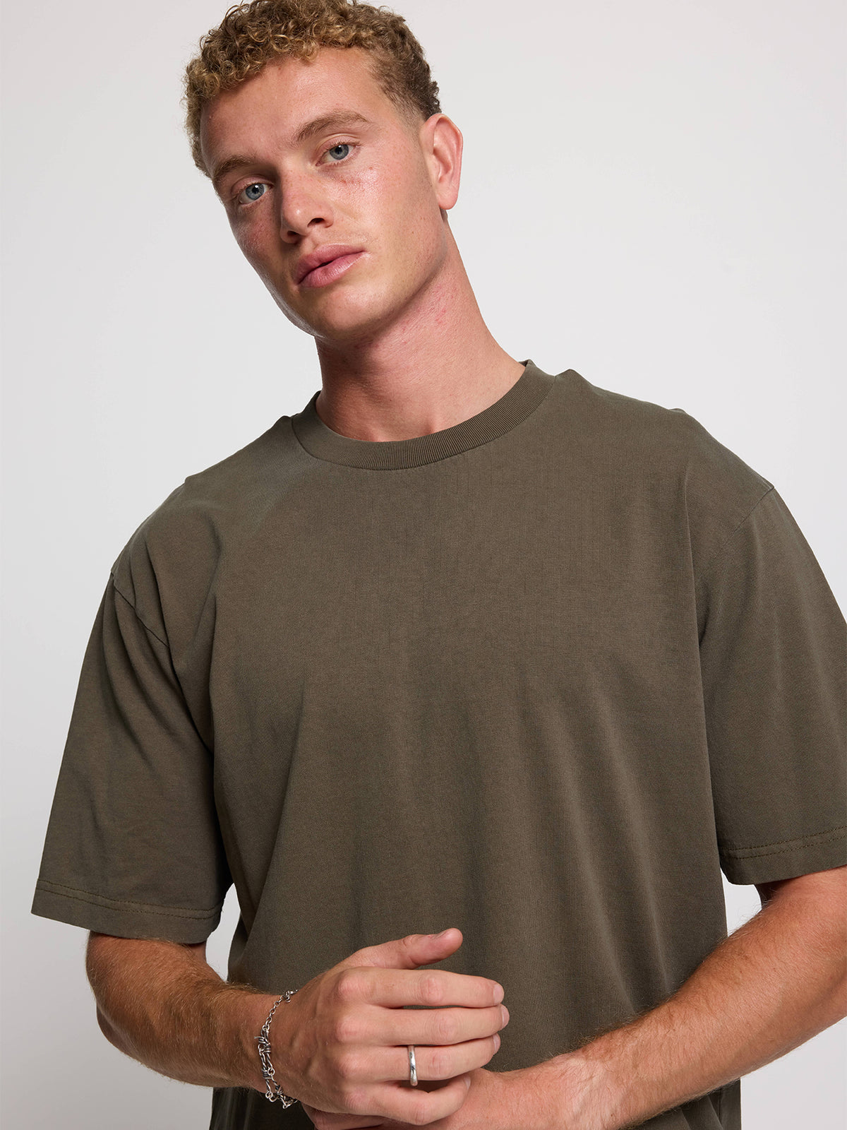 Thrills Military Oversize Fit Tee - Grape Leaf