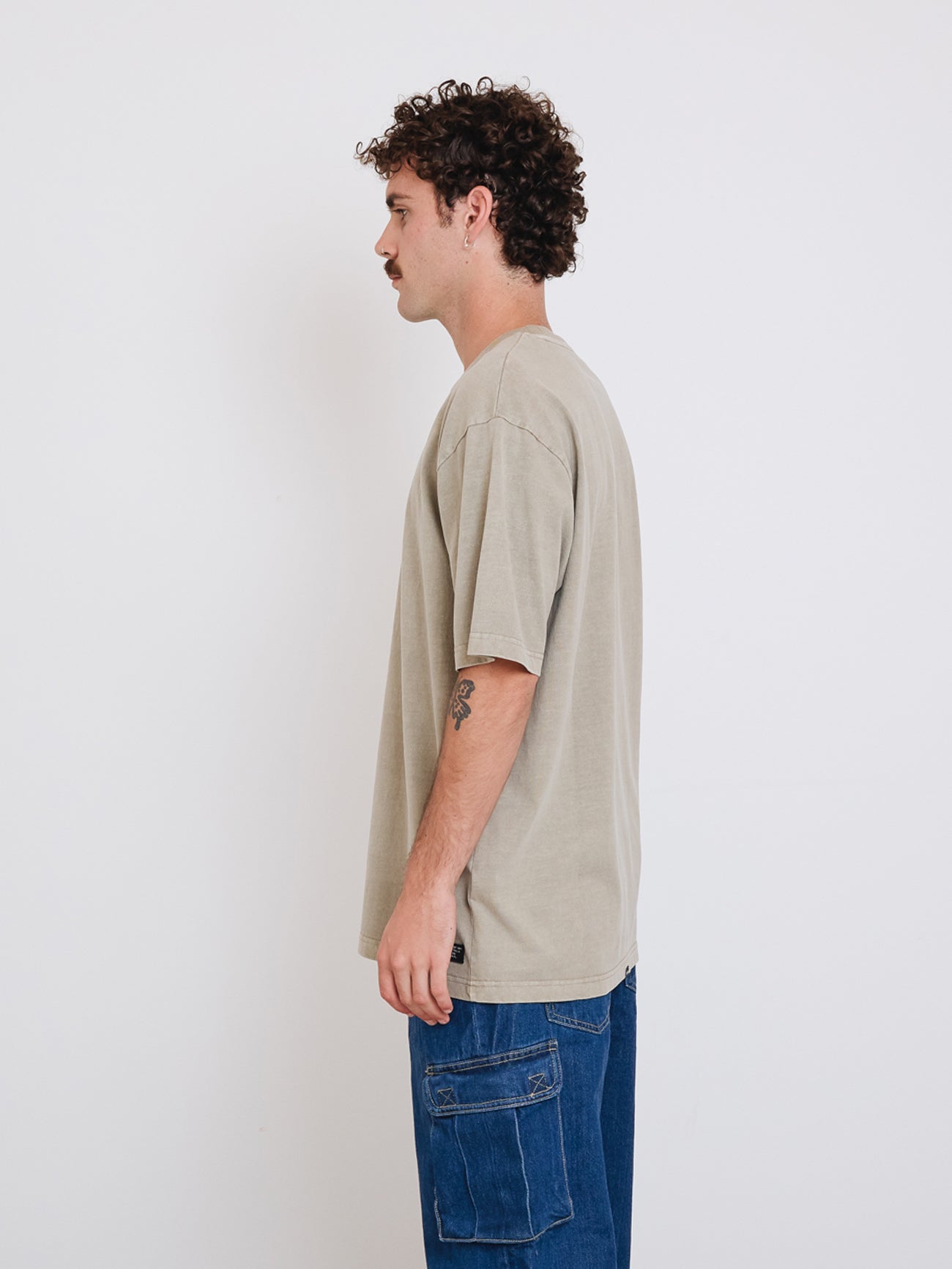 Thrills Military Oversize Fit Tee - Aluminium