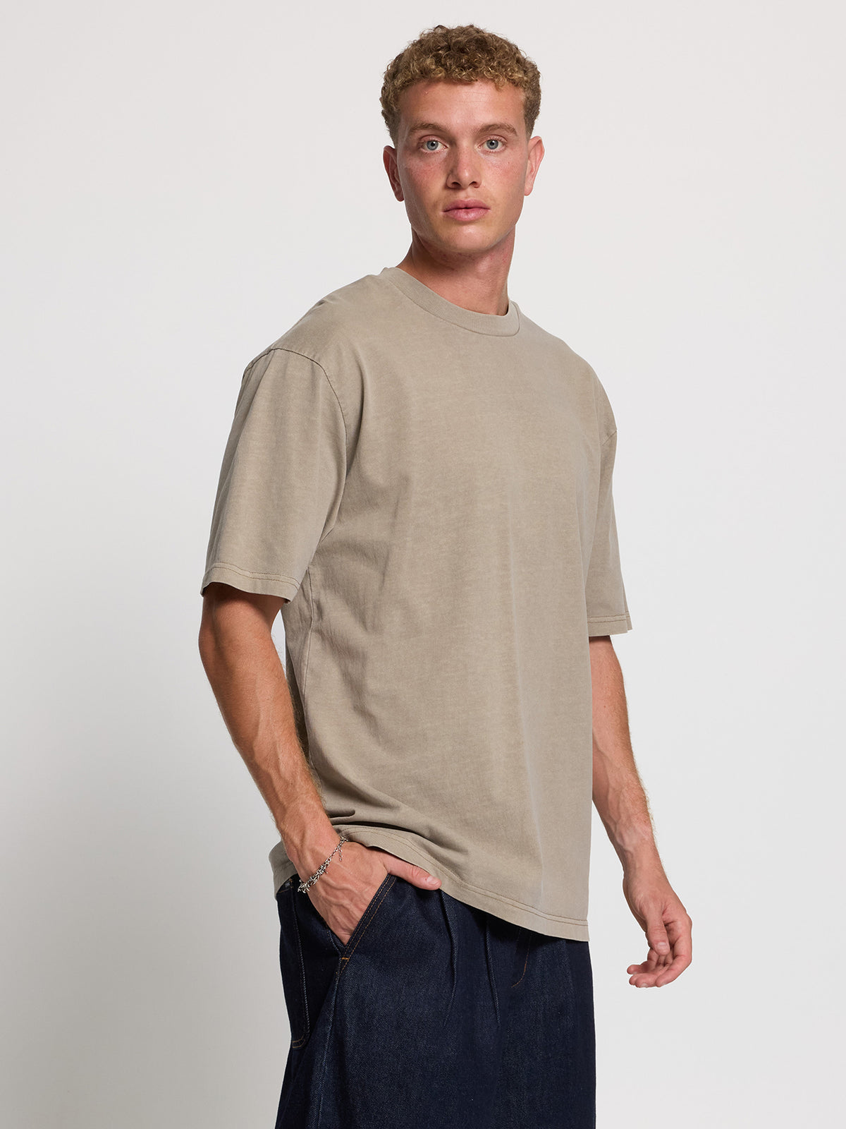Thrills Military Oversize Fit Tee - Aluminium