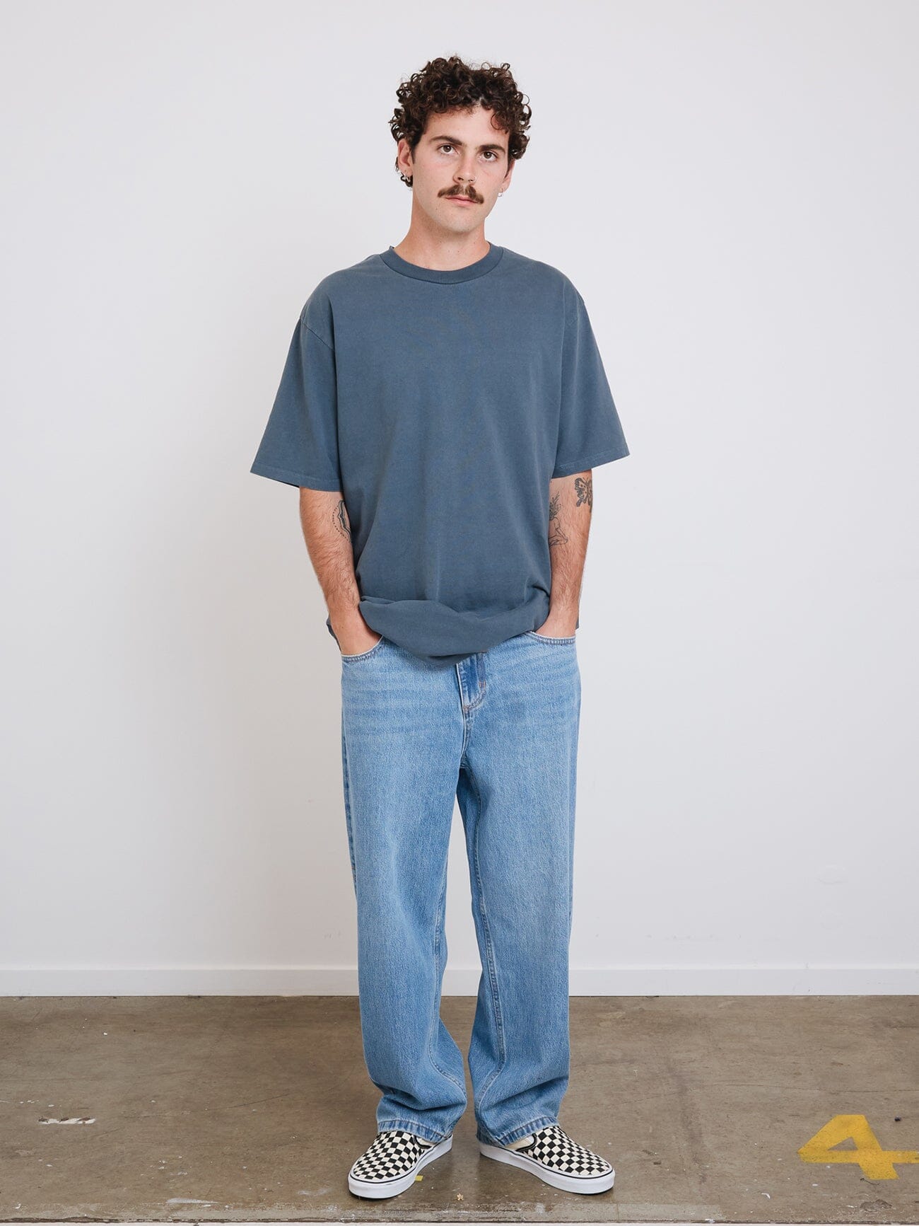 Thrills Military Oversize Fit Tee - Light Petrol