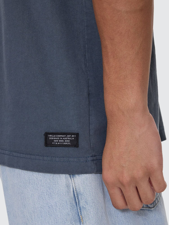 Thrills Military Oversize Fit Tee - Light Petrol