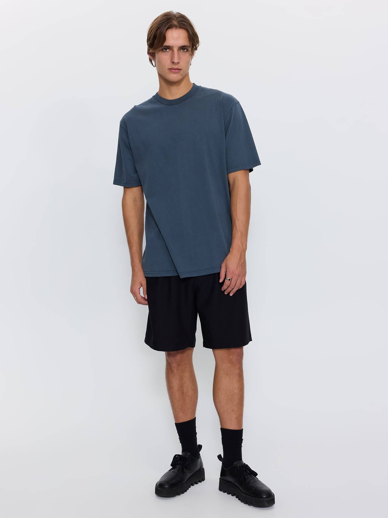 Thrills Military Oversize Fit Tee - Light Petrol XS