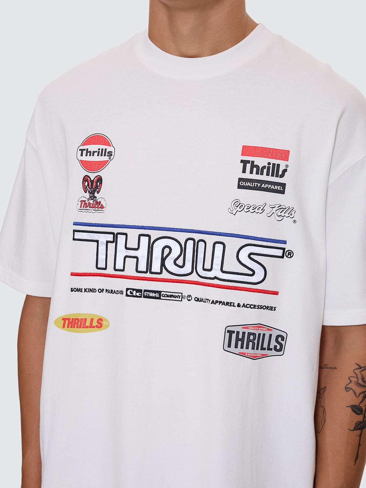 Rapid Response Box Fit Oversize Tee - Dirty White