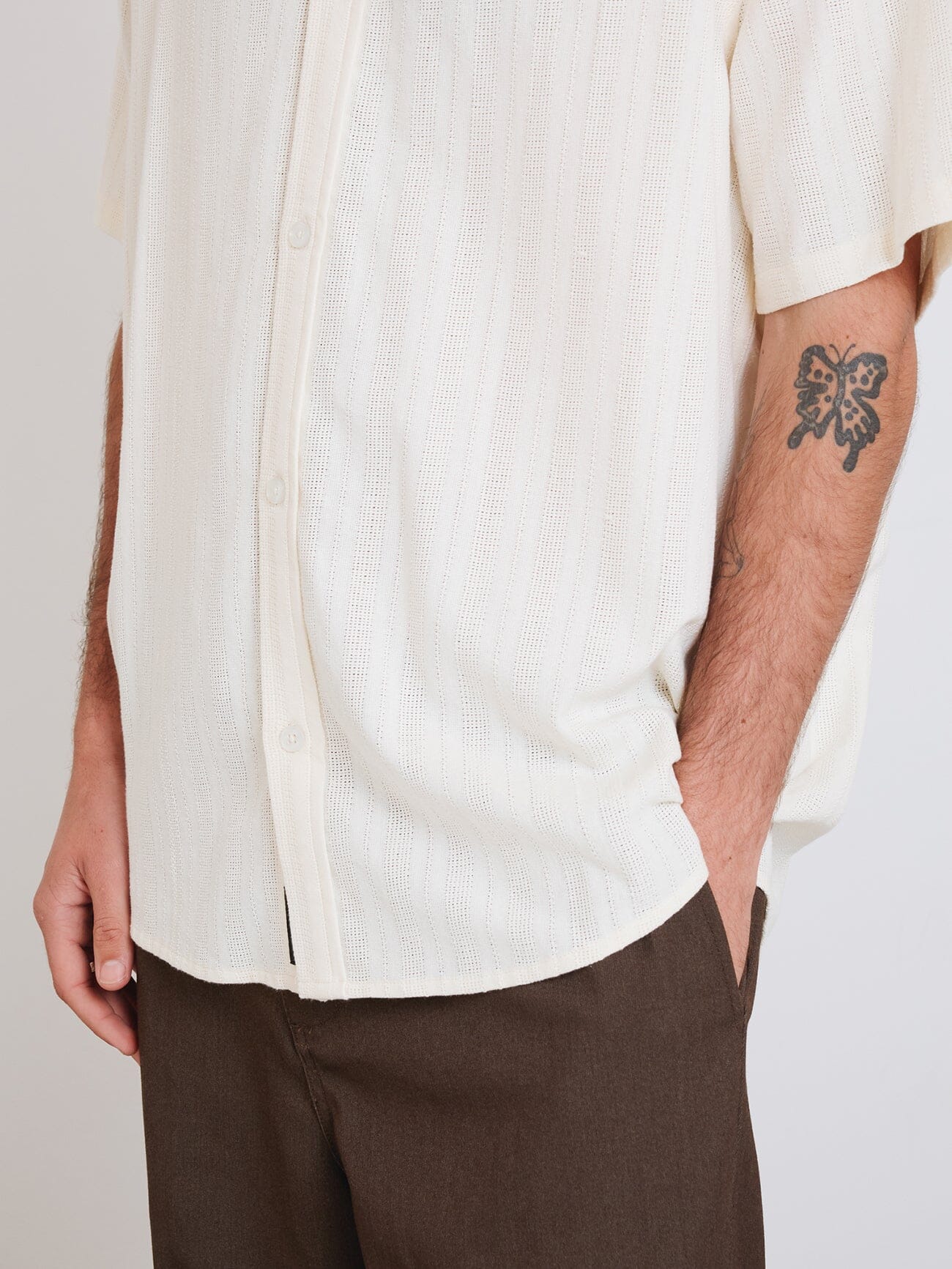 Unhinged Short Sleeve Shirt - Dirty White