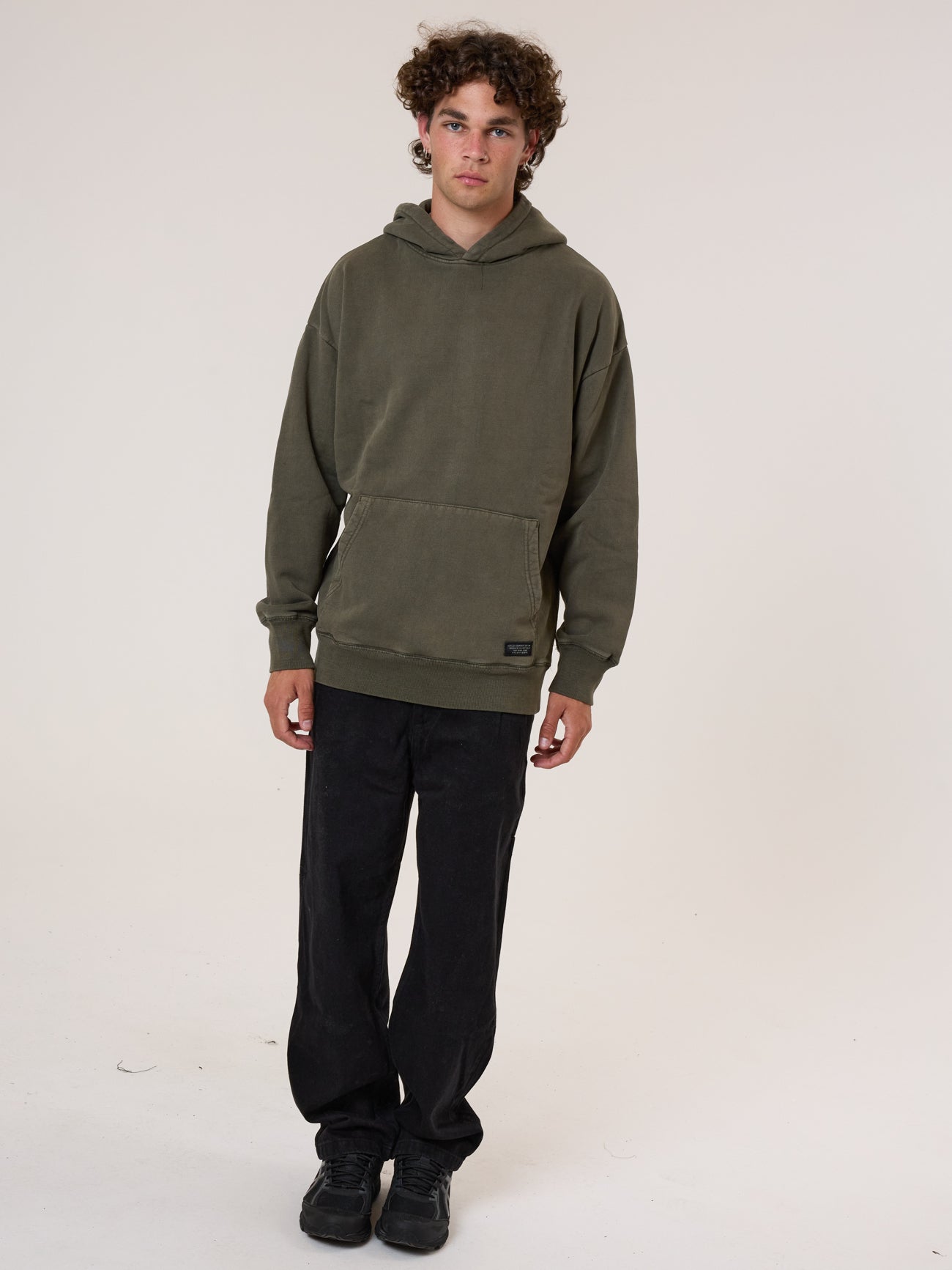 Thrills Military Slouch Pull On Hood - Grape Leaf