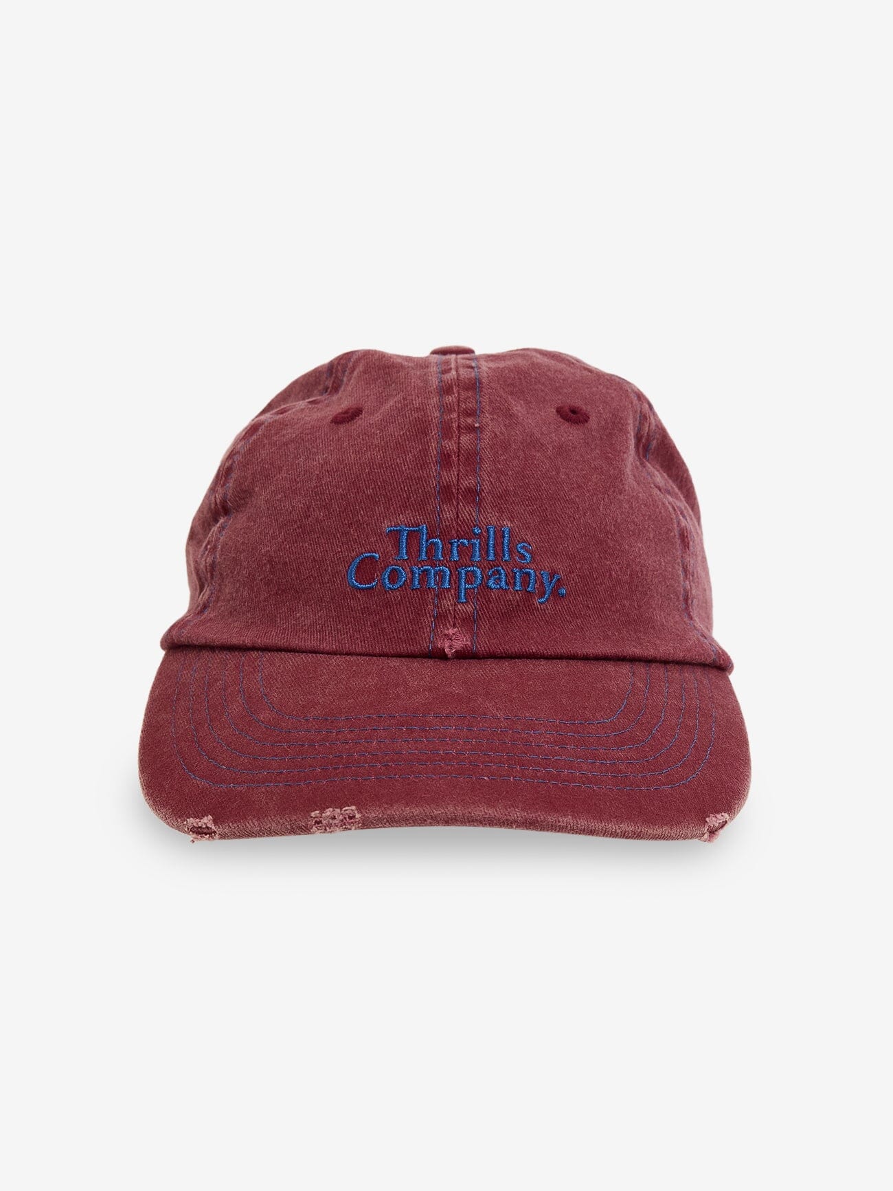 Thrills Stacked 6 Panel Cap - Washed Wine One Size