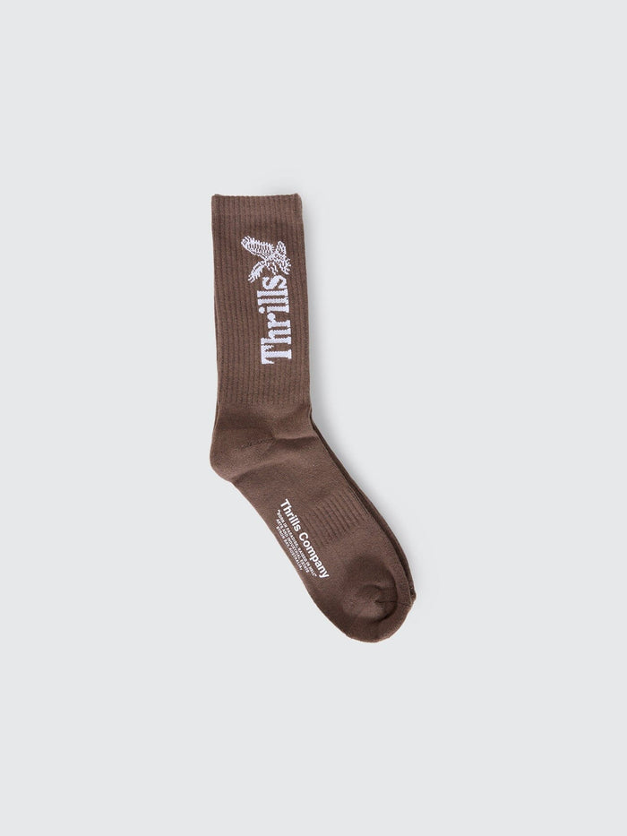 Thrills Workwear 5 Pack Sock - Desert - Black - Silver Grey