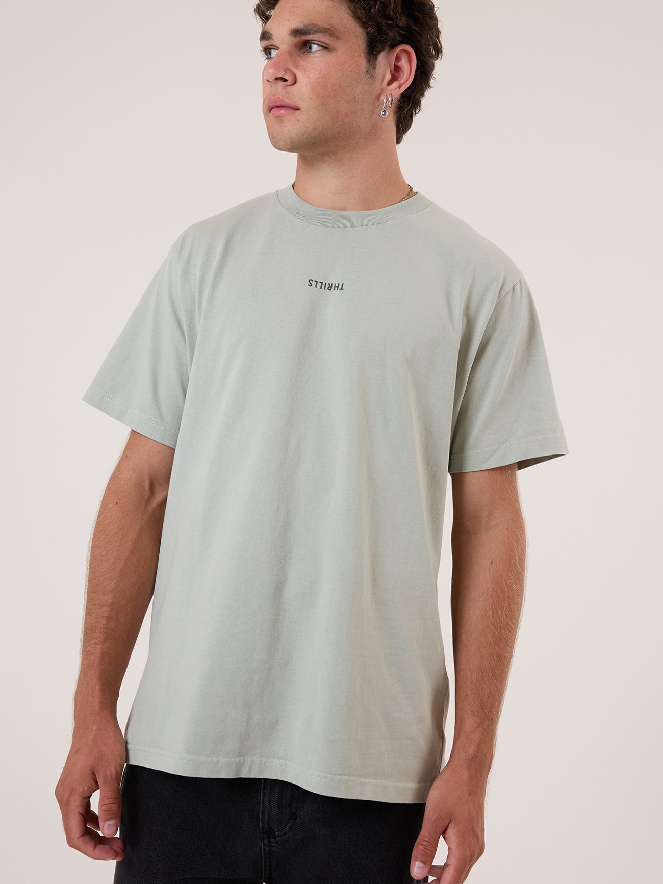 Minimal Thrills Merch Fit Tee - Sage Grey