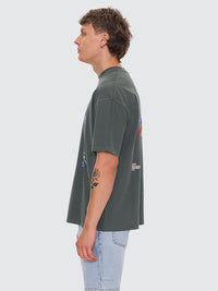 Full Fury Box Fit Oversize Tee - Dark Forest
