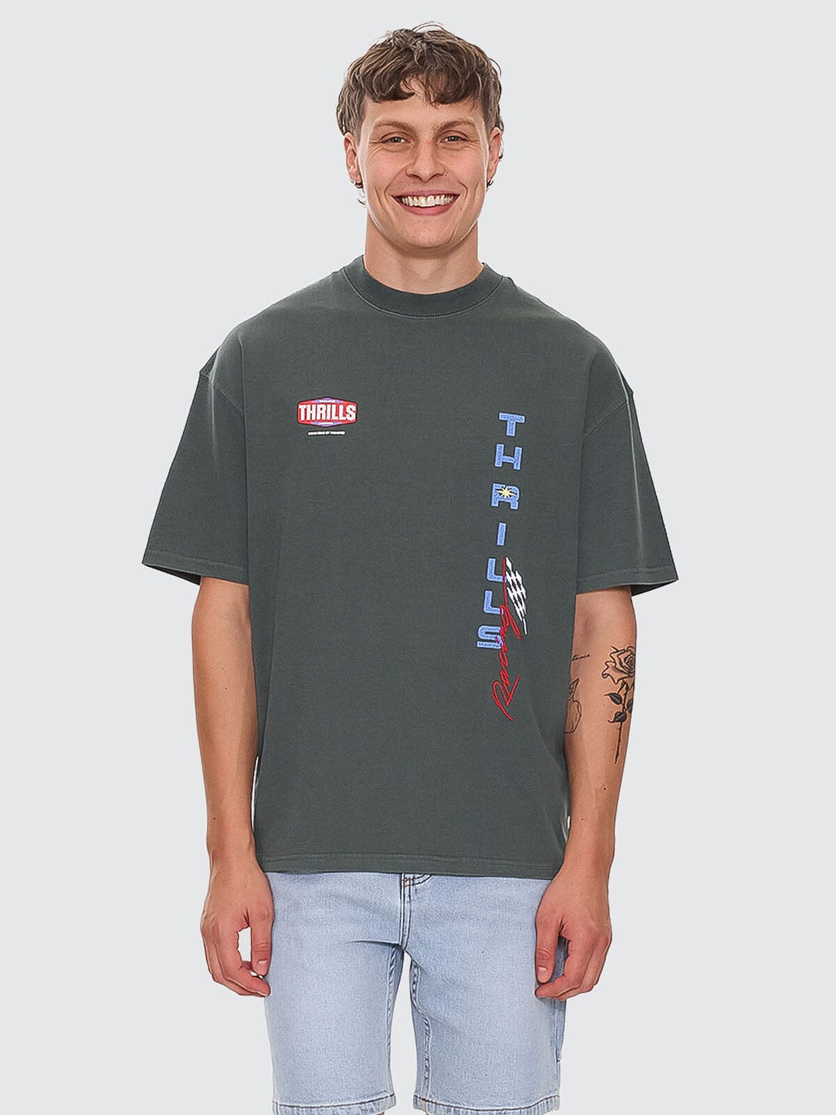 Full Fury Box Fit Oversize Tee - Dark Forest XS