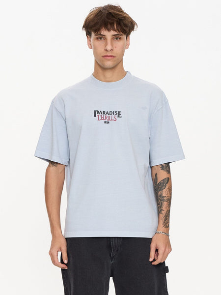 Paradise Valley Box Fit Cropped Tee in Blue | Thrills Co.