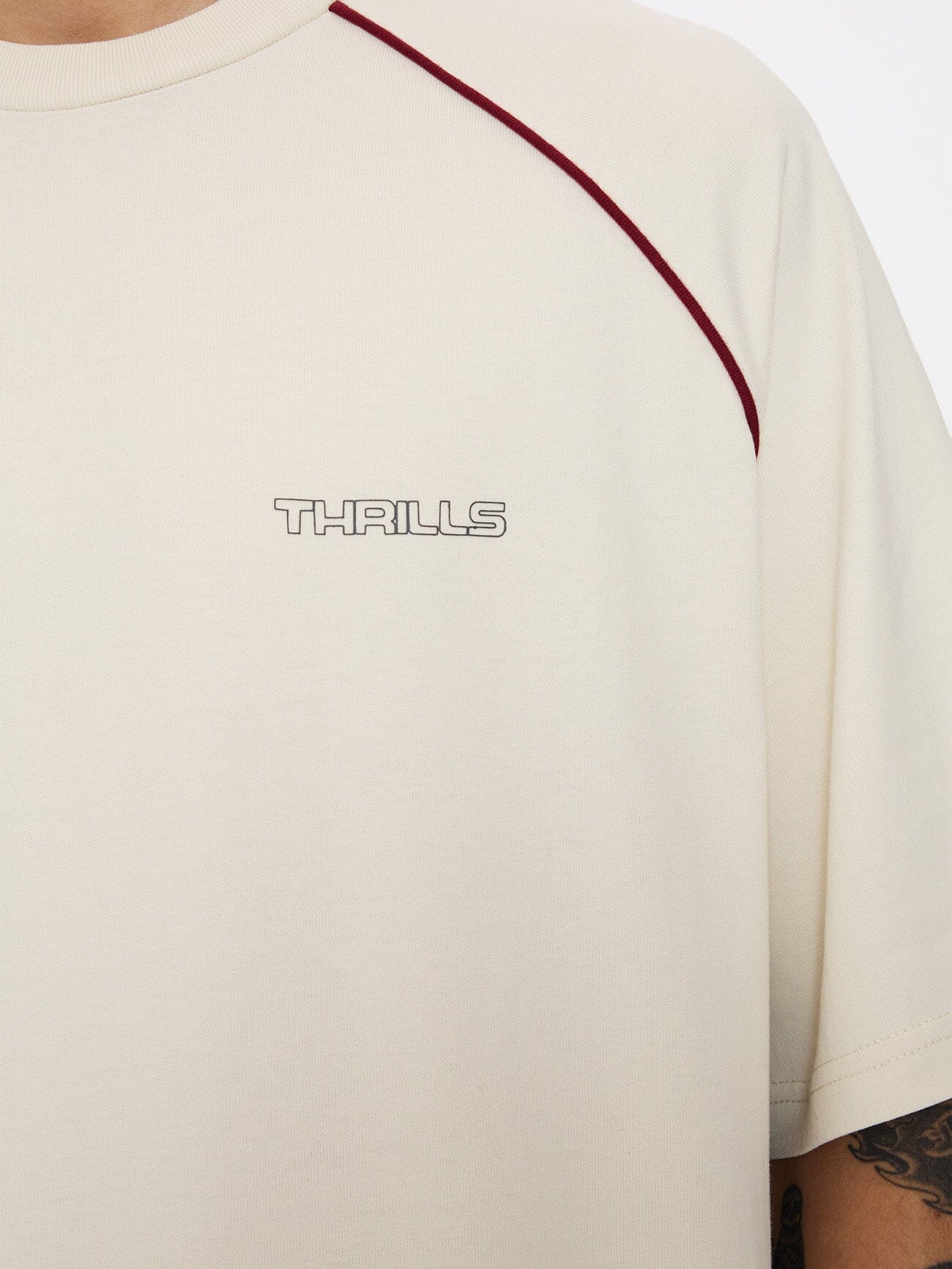 Motion Box Fit Oversize Tee - Heritage White