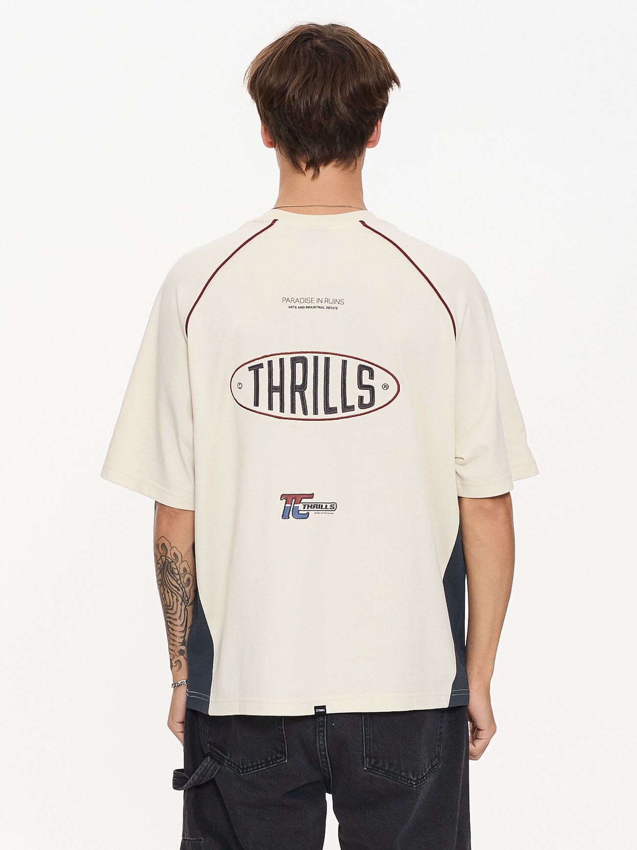 Motion Box Fit Oversize Tee - Heritage White