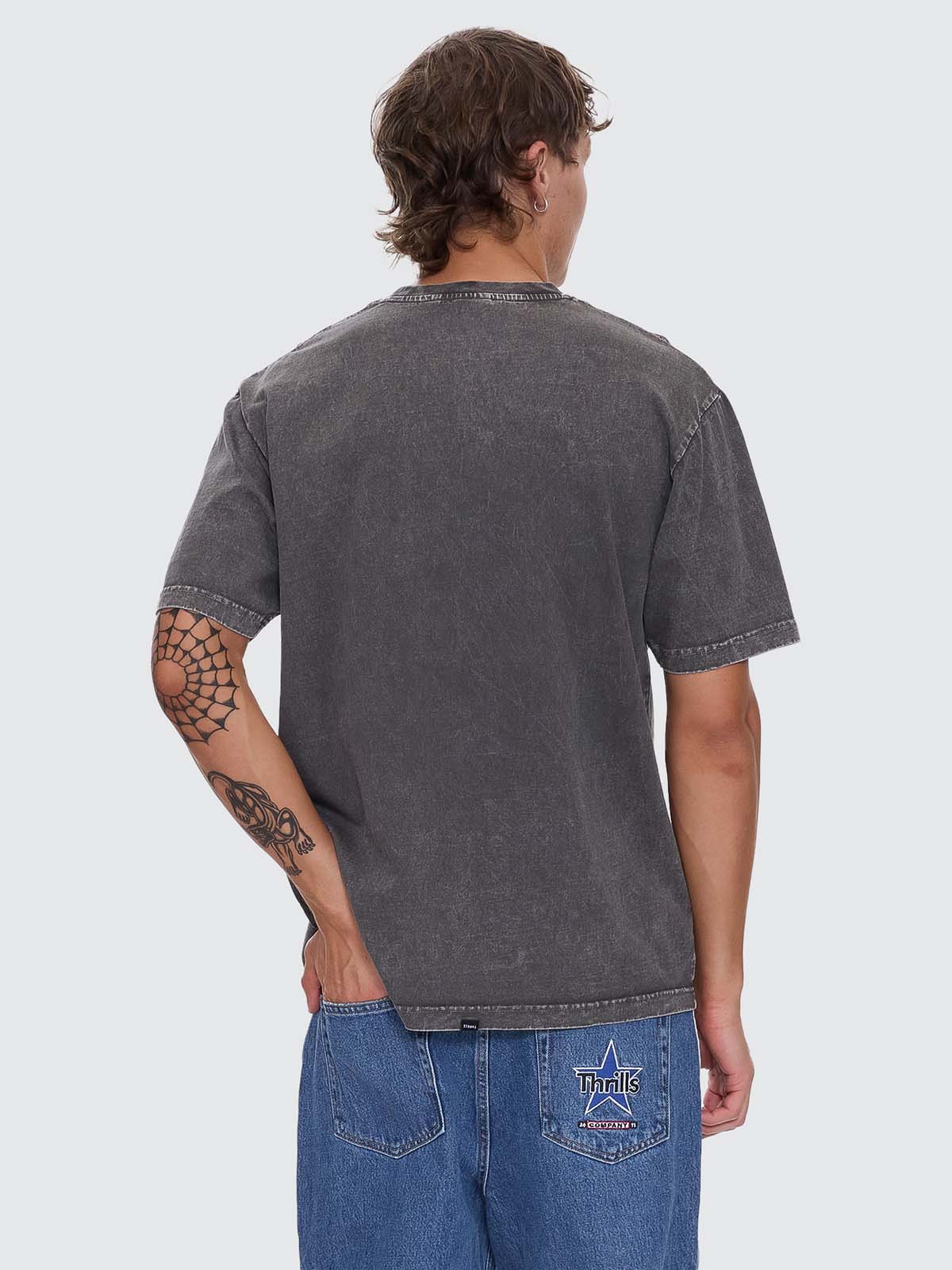 Thrills Union Oversize Pocket Tee - Marble Merch Black XS