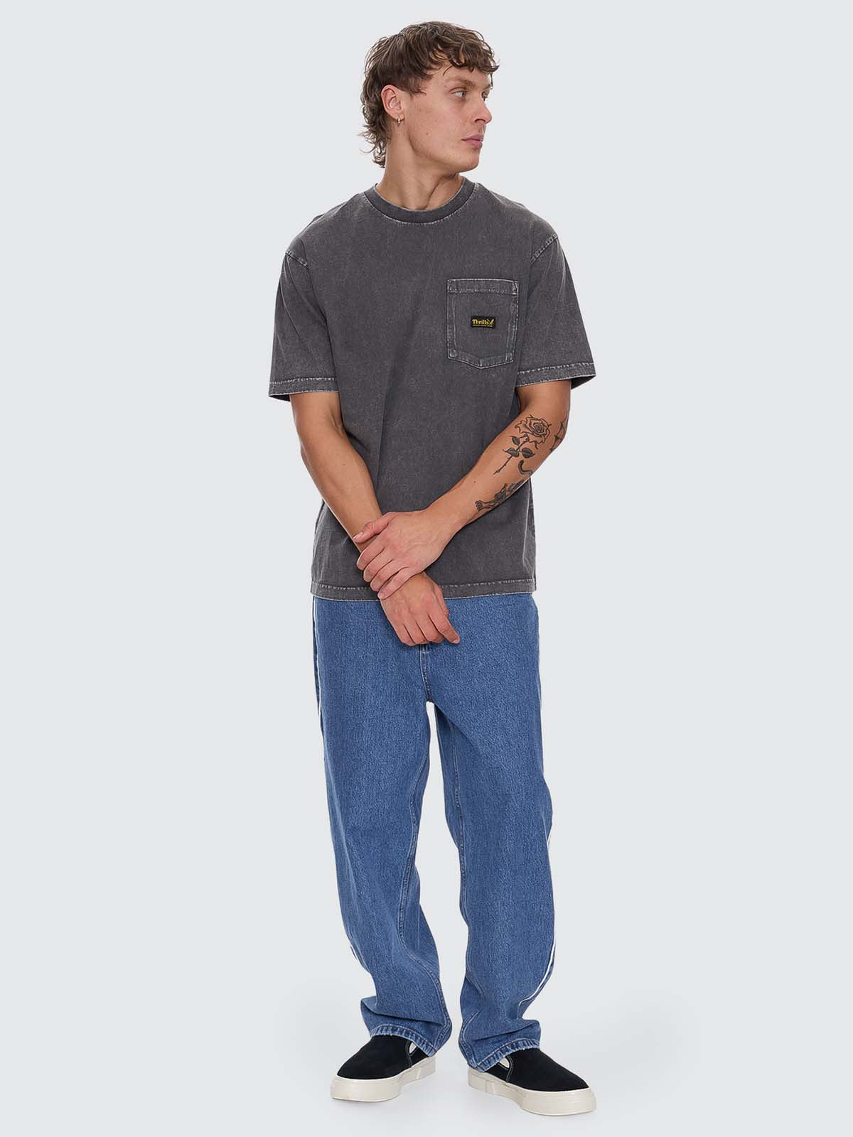Thrills Union Oversize Pocket Tee - Marble Merch Black XS